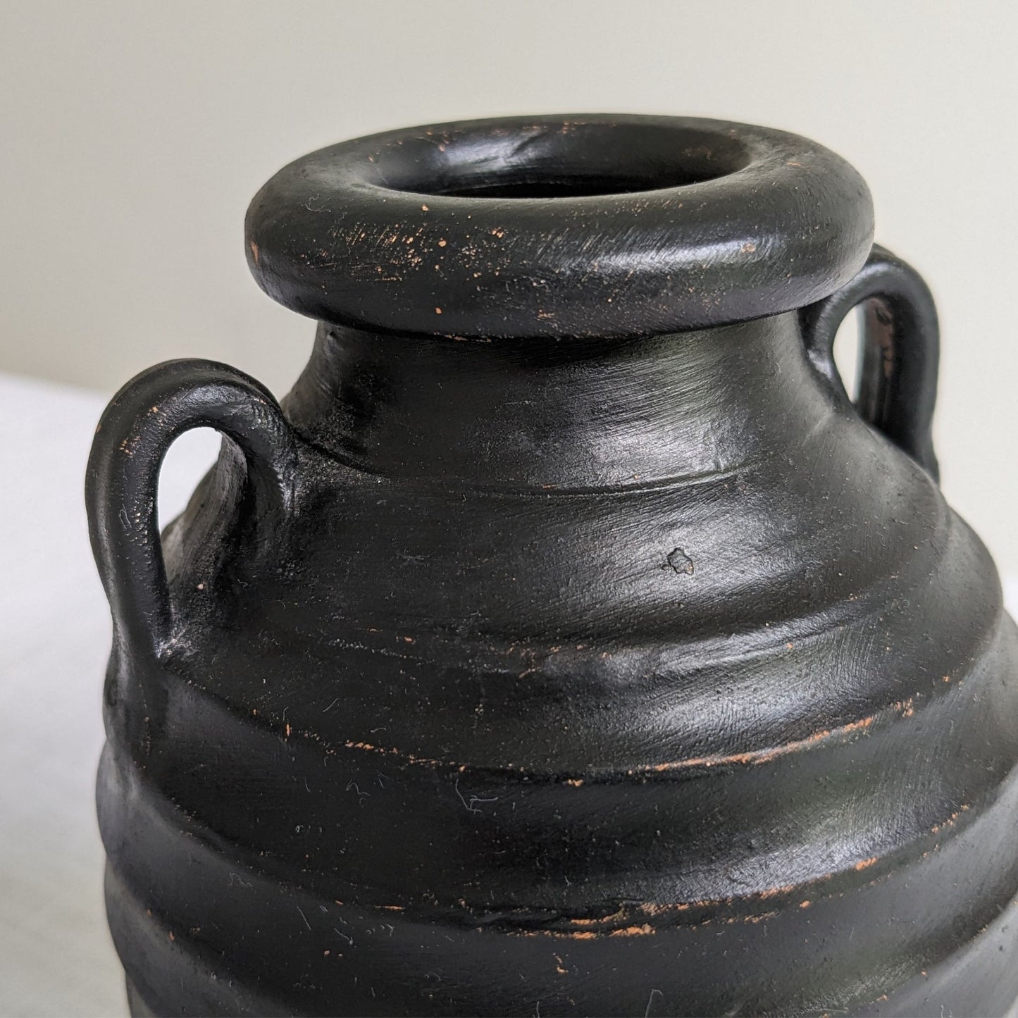 Primitive Ribbed Amphora Vase