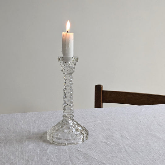 Clear Glass Candlestick