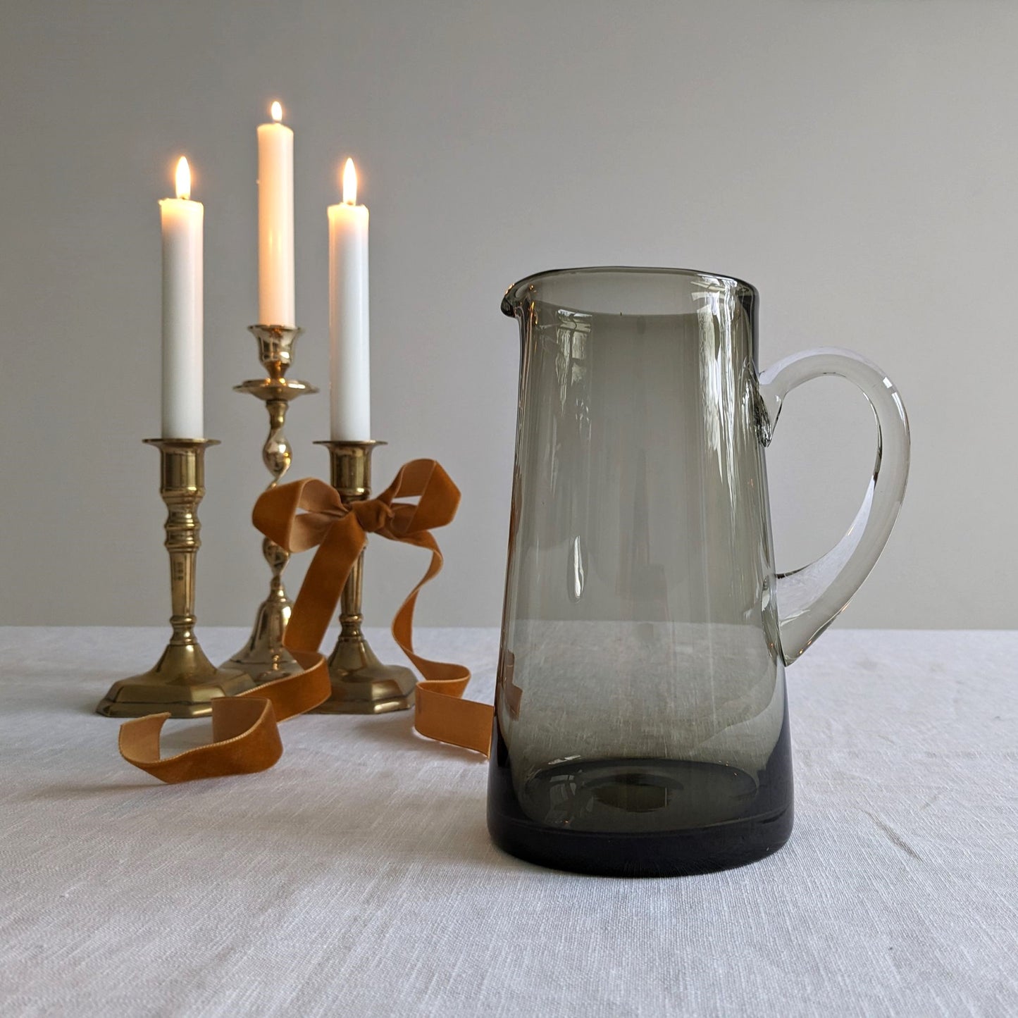 MCM Smoked Glass Pitcher