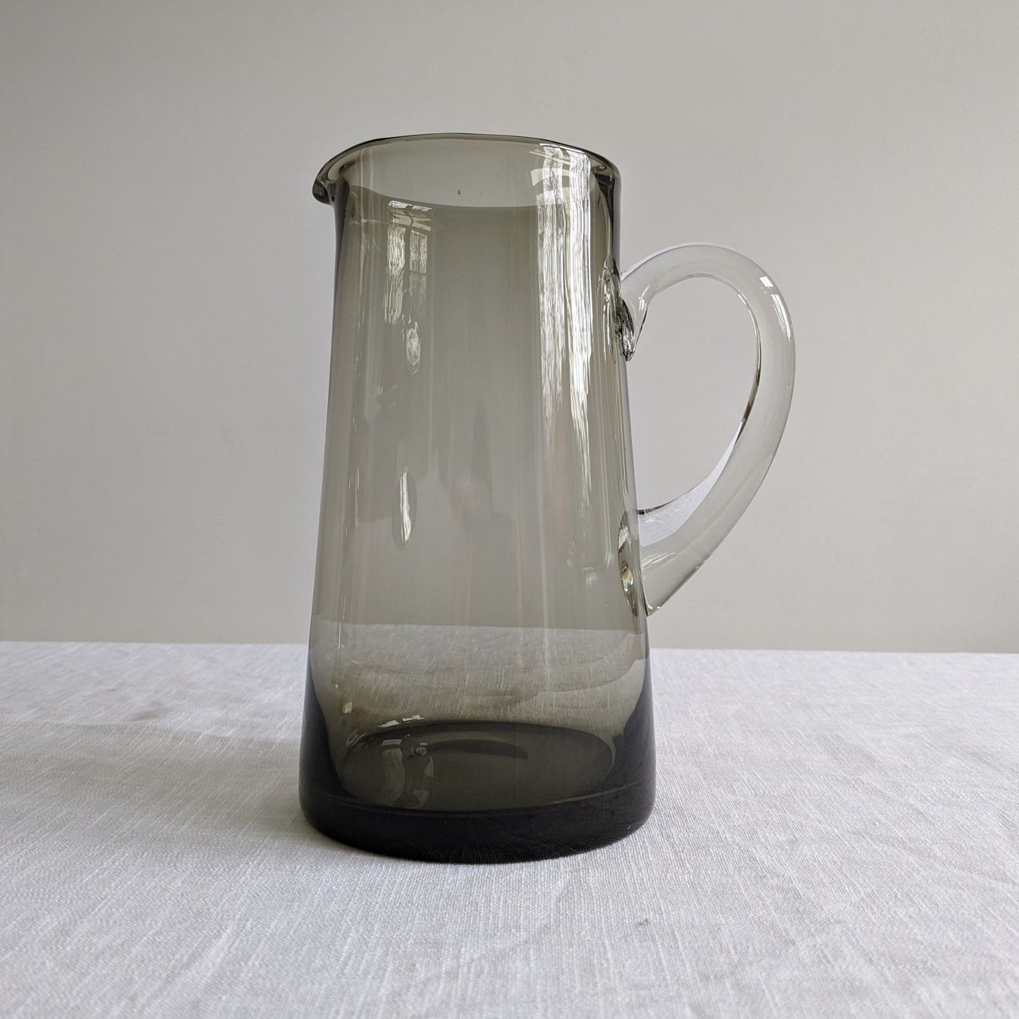 MCM Smoked Glass Pitcher