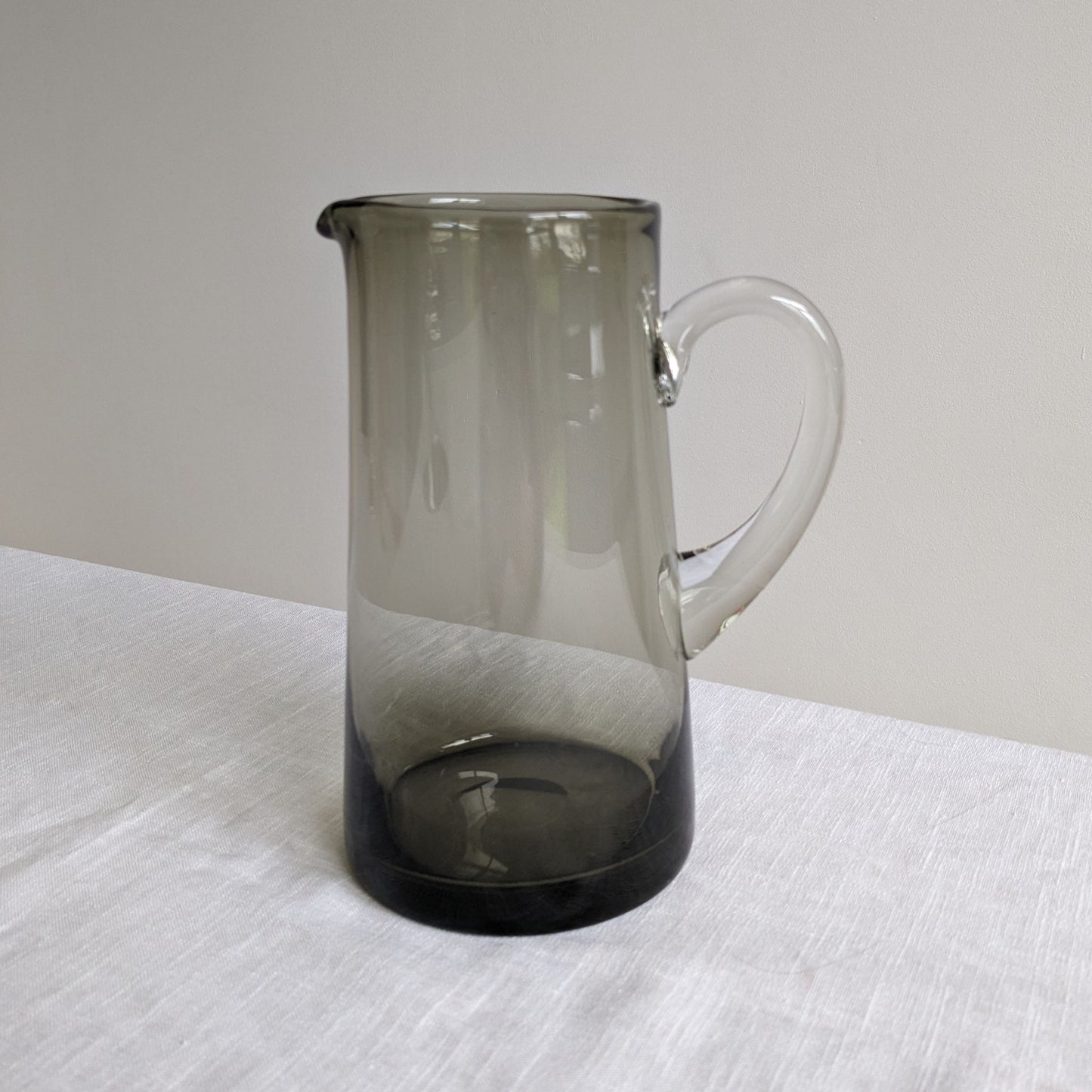 MCM Smoked Glass Pitcher