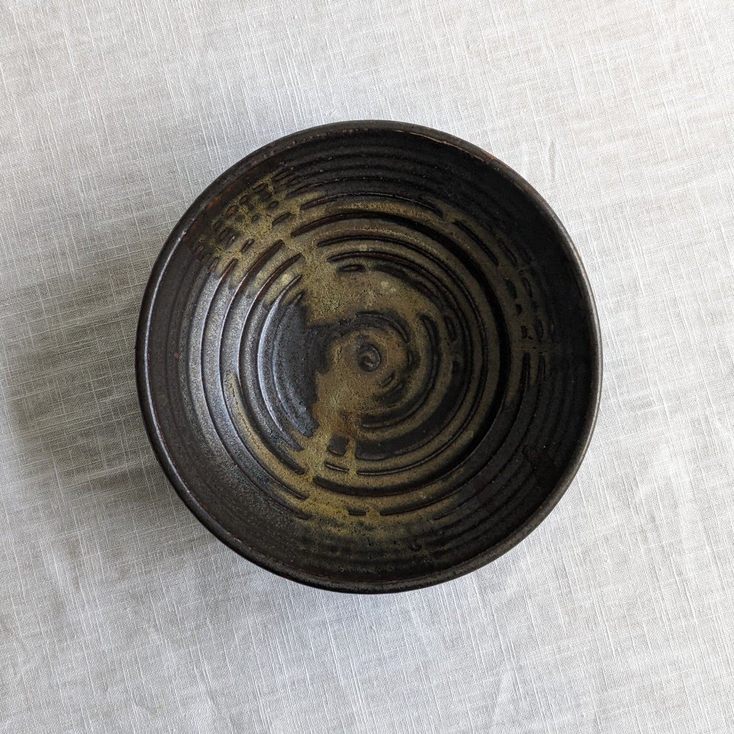 Ribbed Studio Pottery Bowl