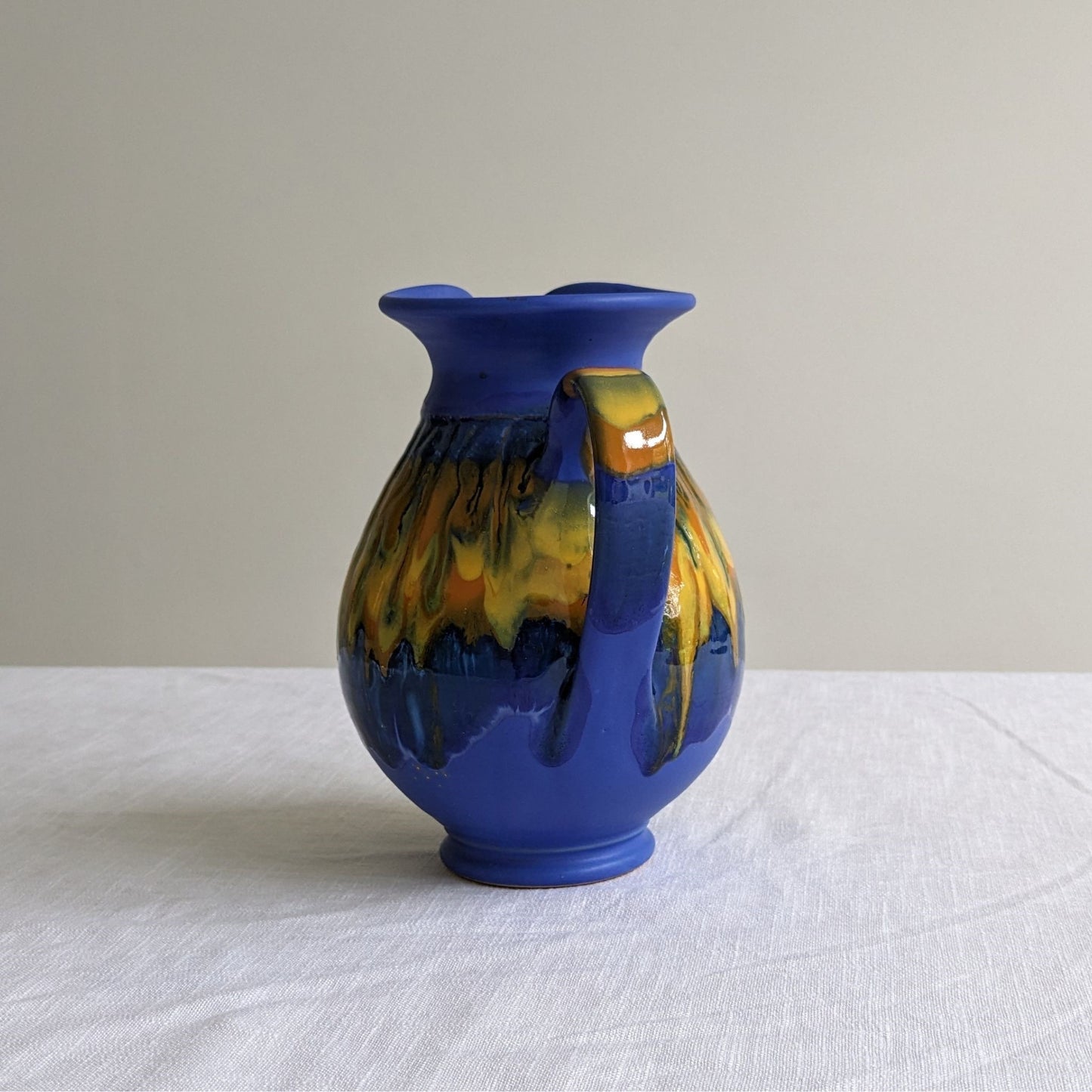 Greek Drip Glaze Jug