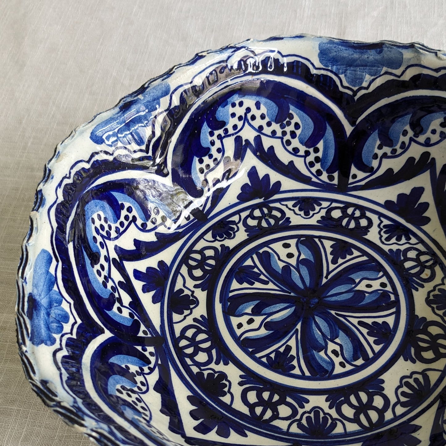 Wavy Blue & White Bowl