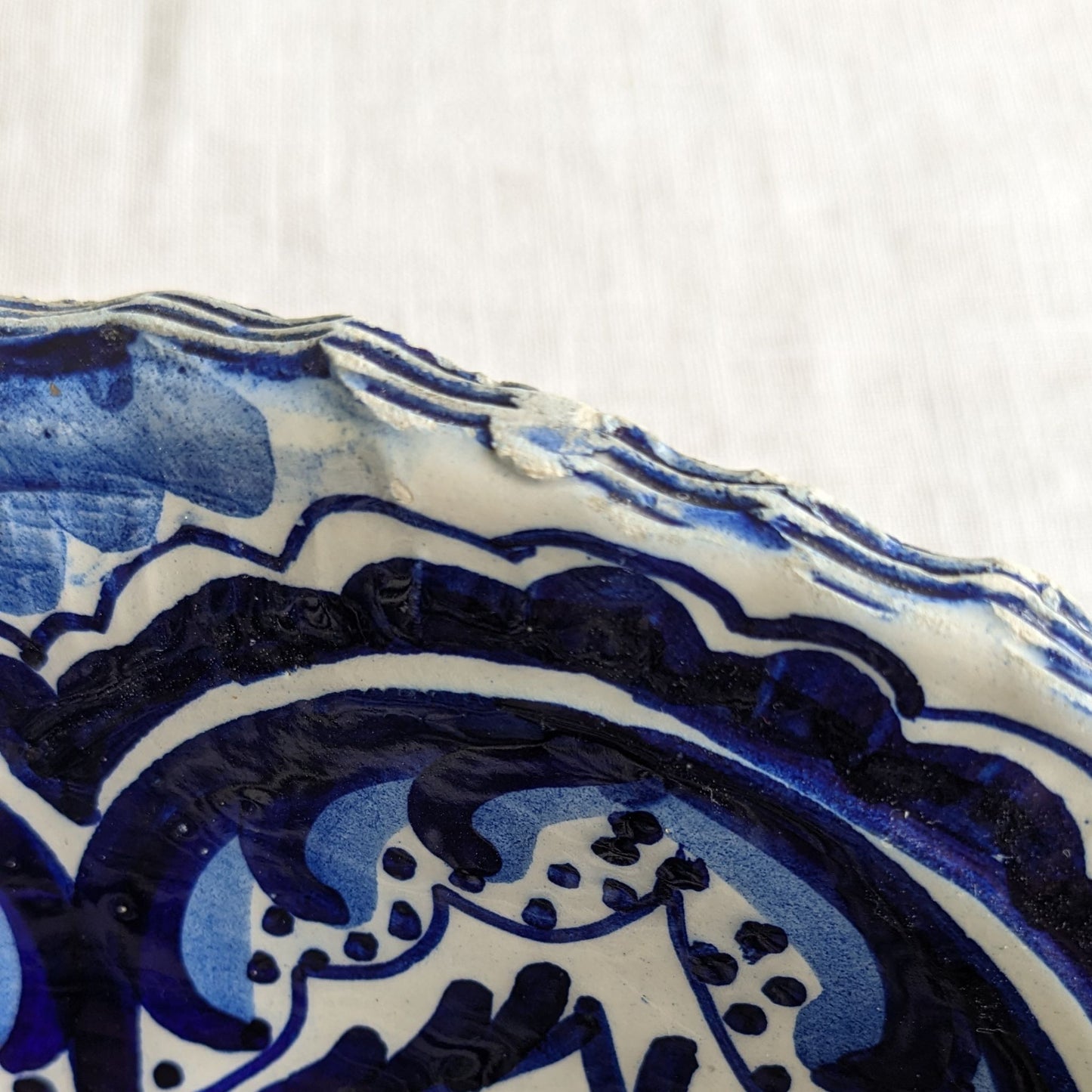 Wavy Blue & White Bowl