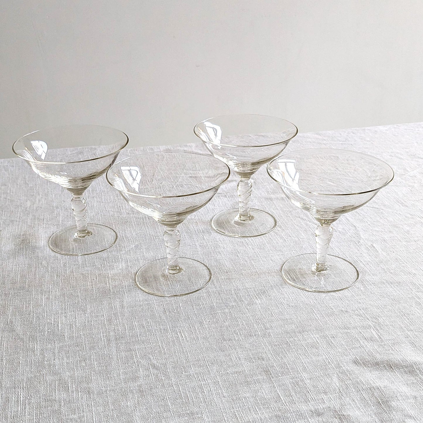 Twist Stem Champagne Coupes