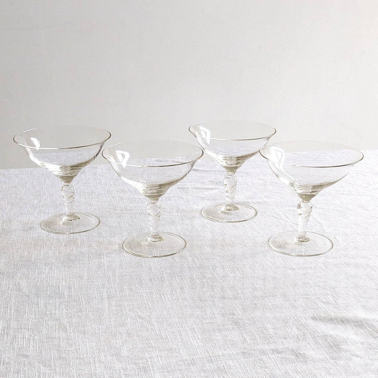 Twist Stem Champagne Coupes