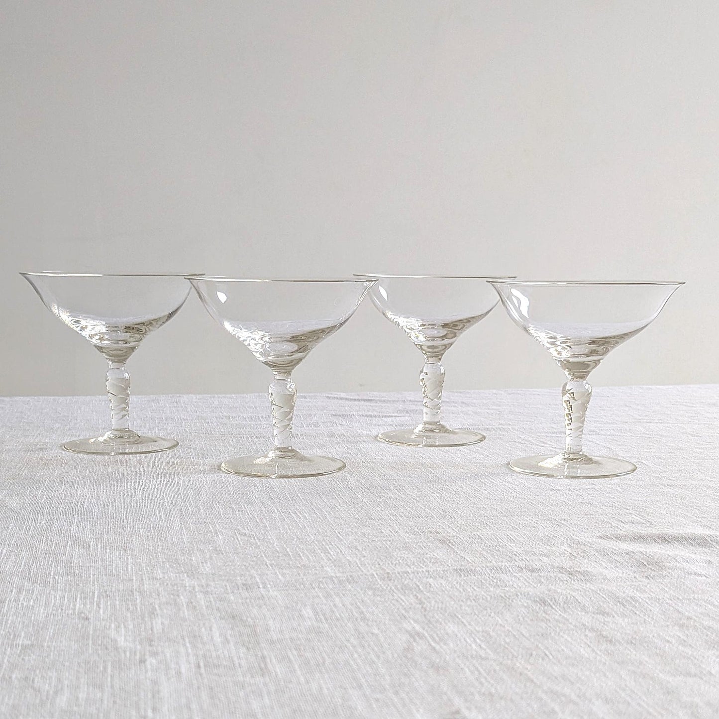 Twist Stem Champagne Coupes