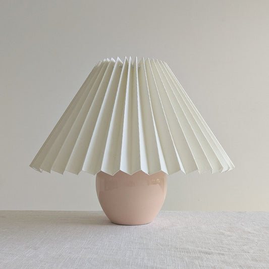 1980s Peach Ceramic Lamp
