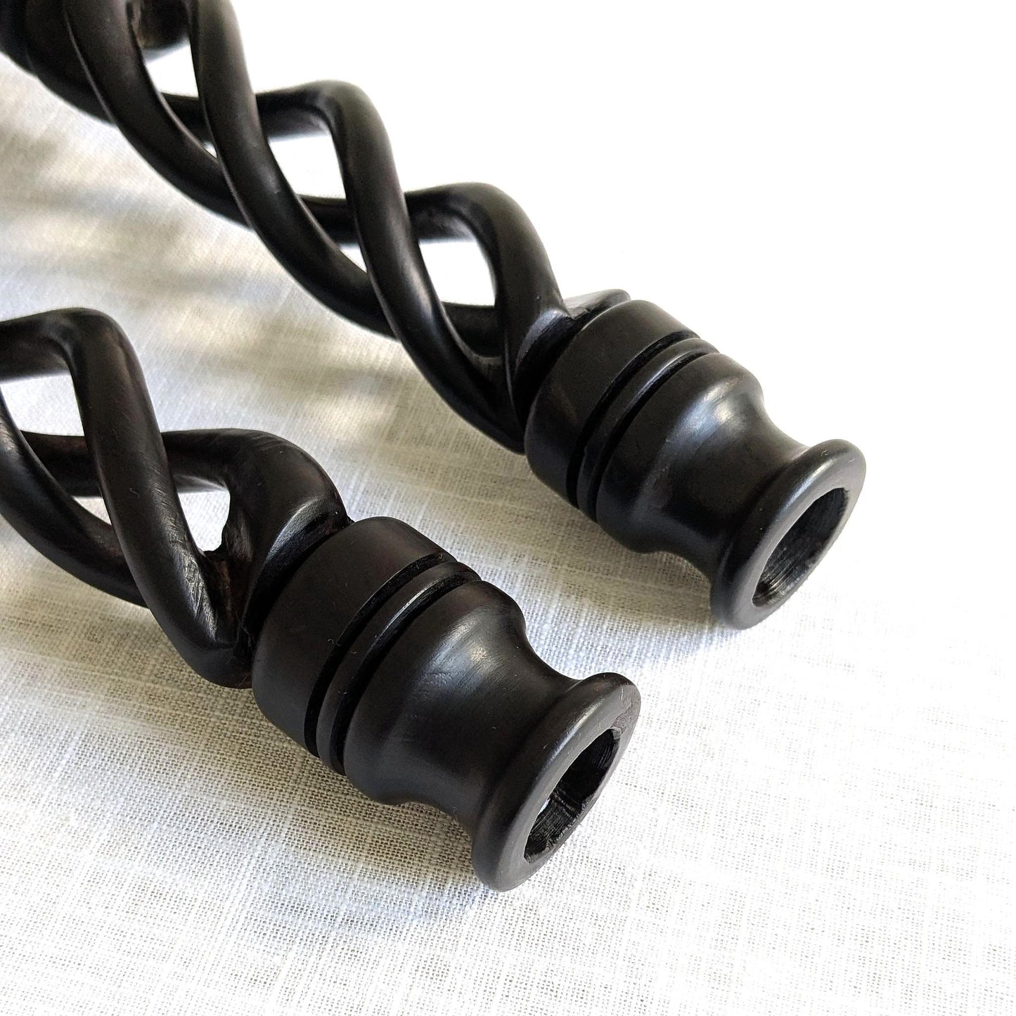 African Open Twist Candlesticks