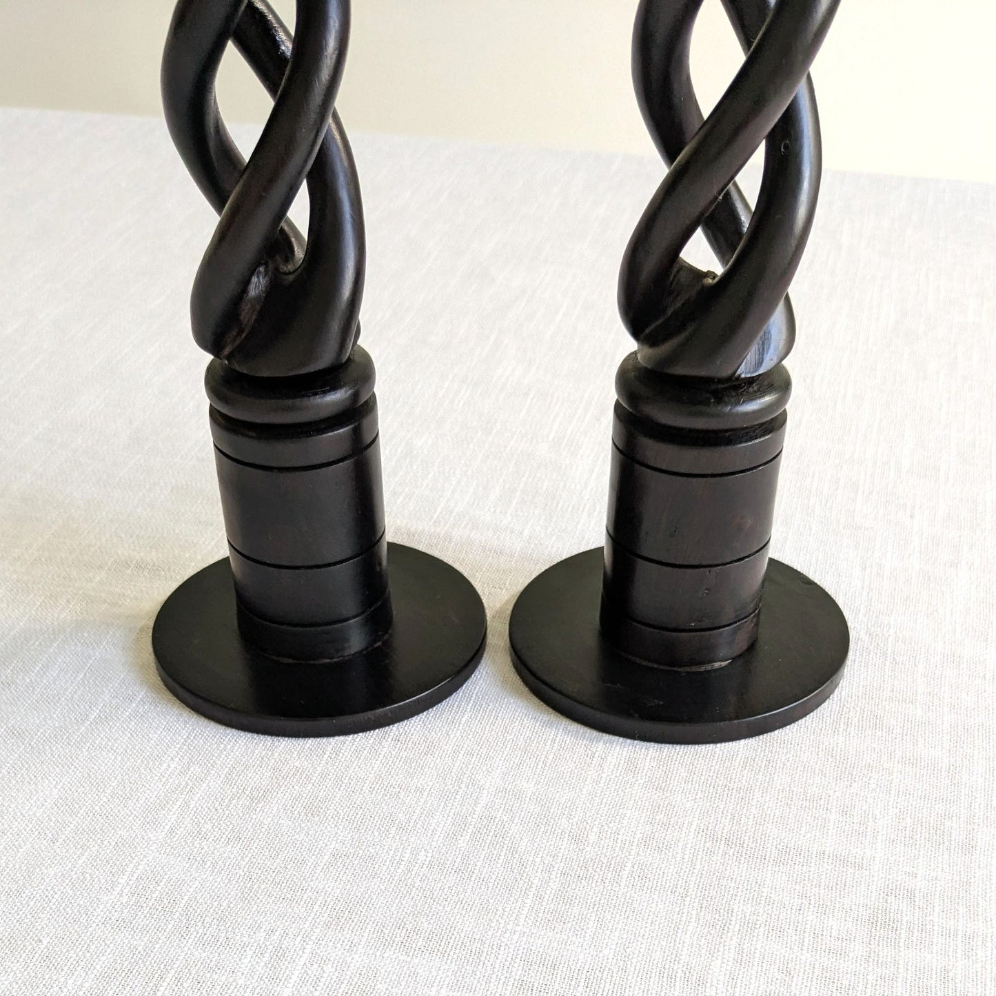 African Open Twist Candlesticks