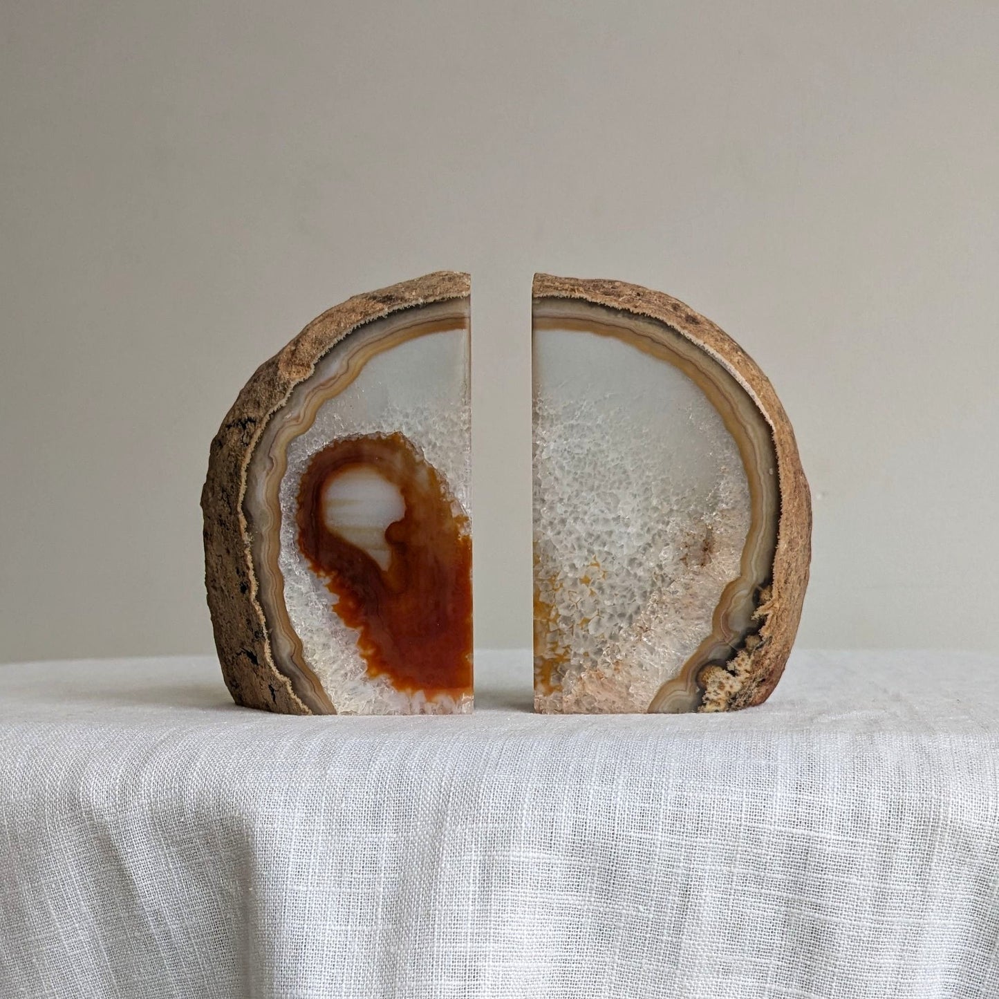 Natural Agate Bookends