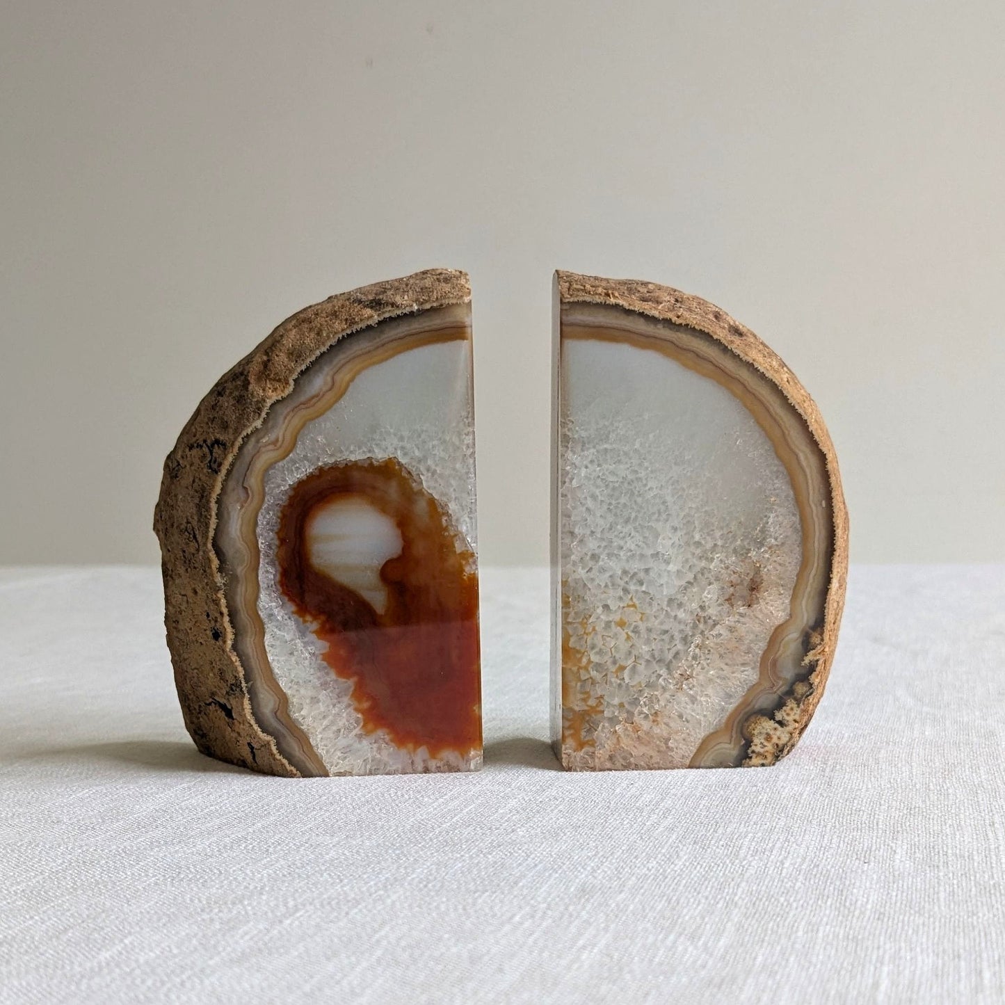 Natural Agate Bookends