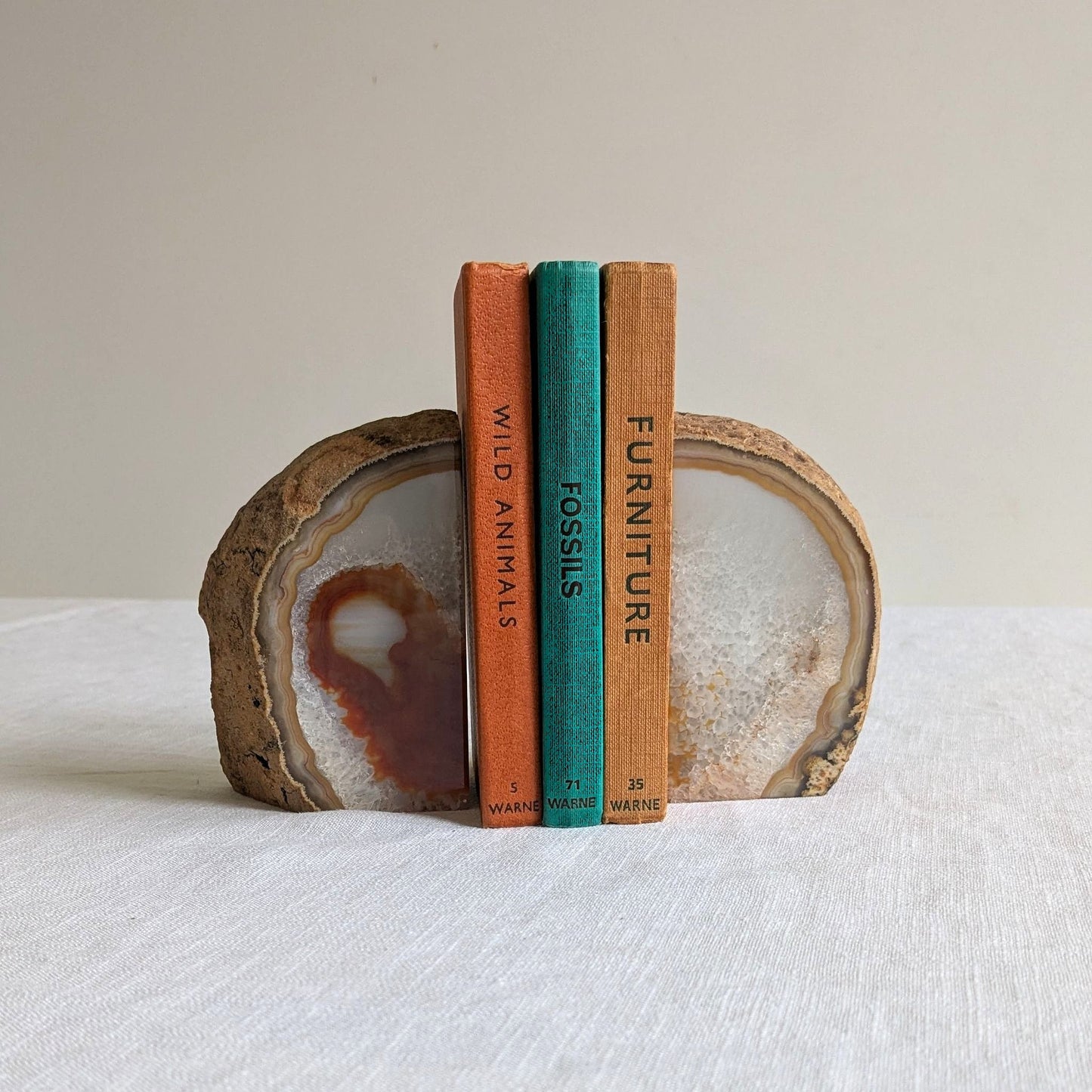 Natural Agate Bookends