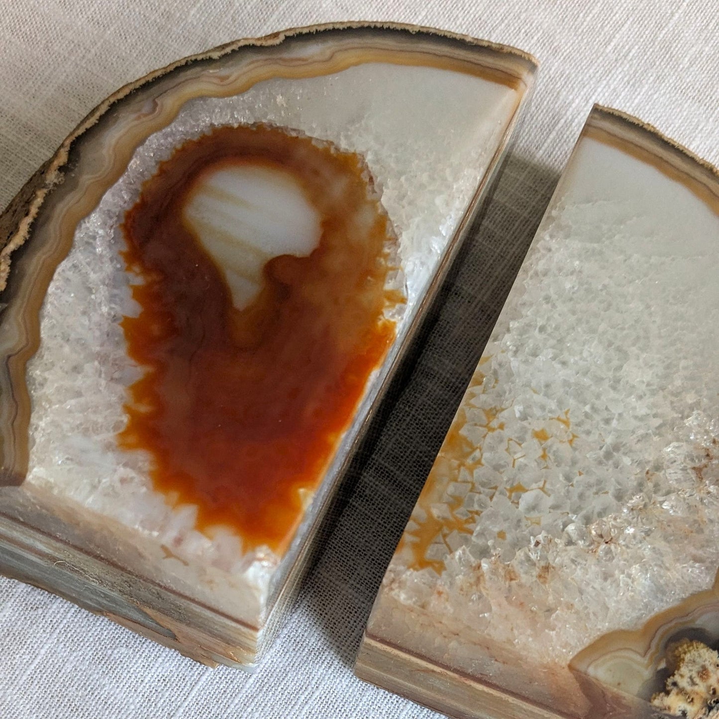 Natural Agate Bookends