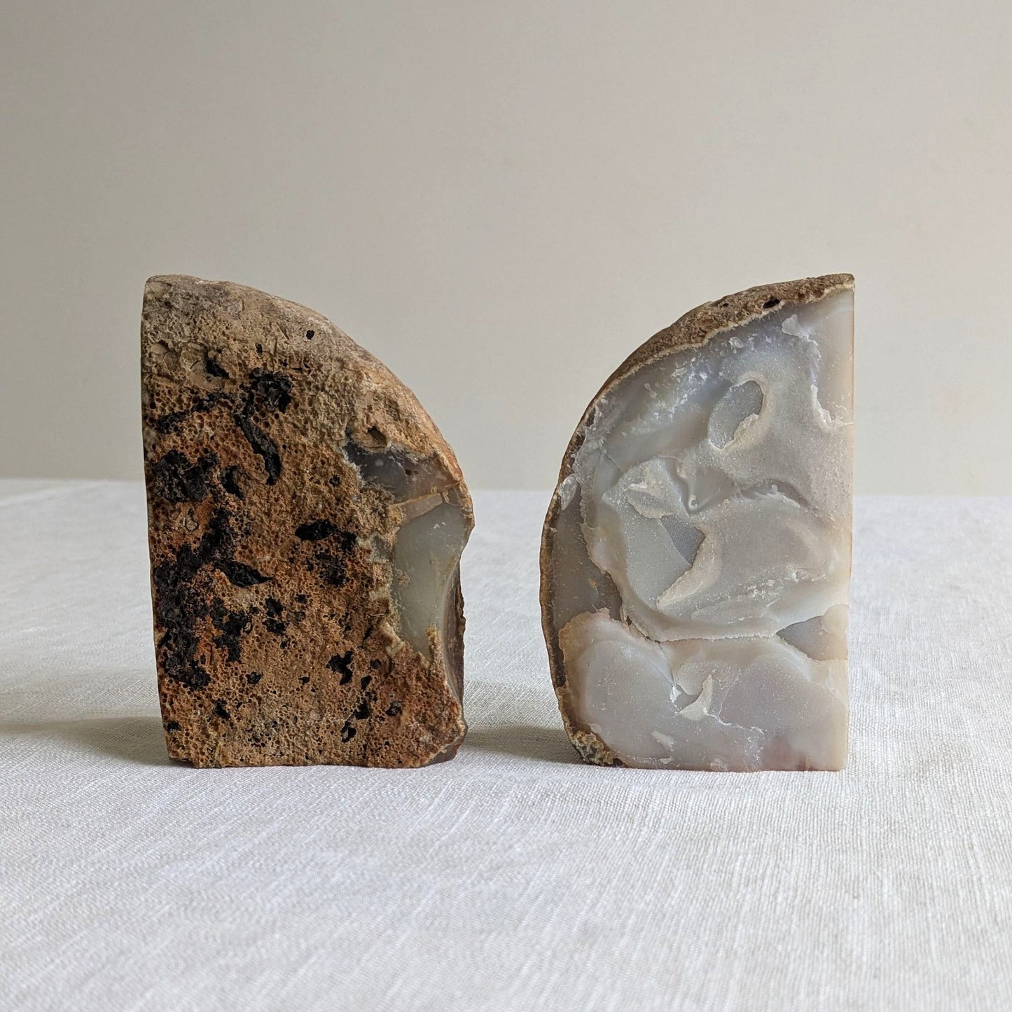 Natural Agate Bookends