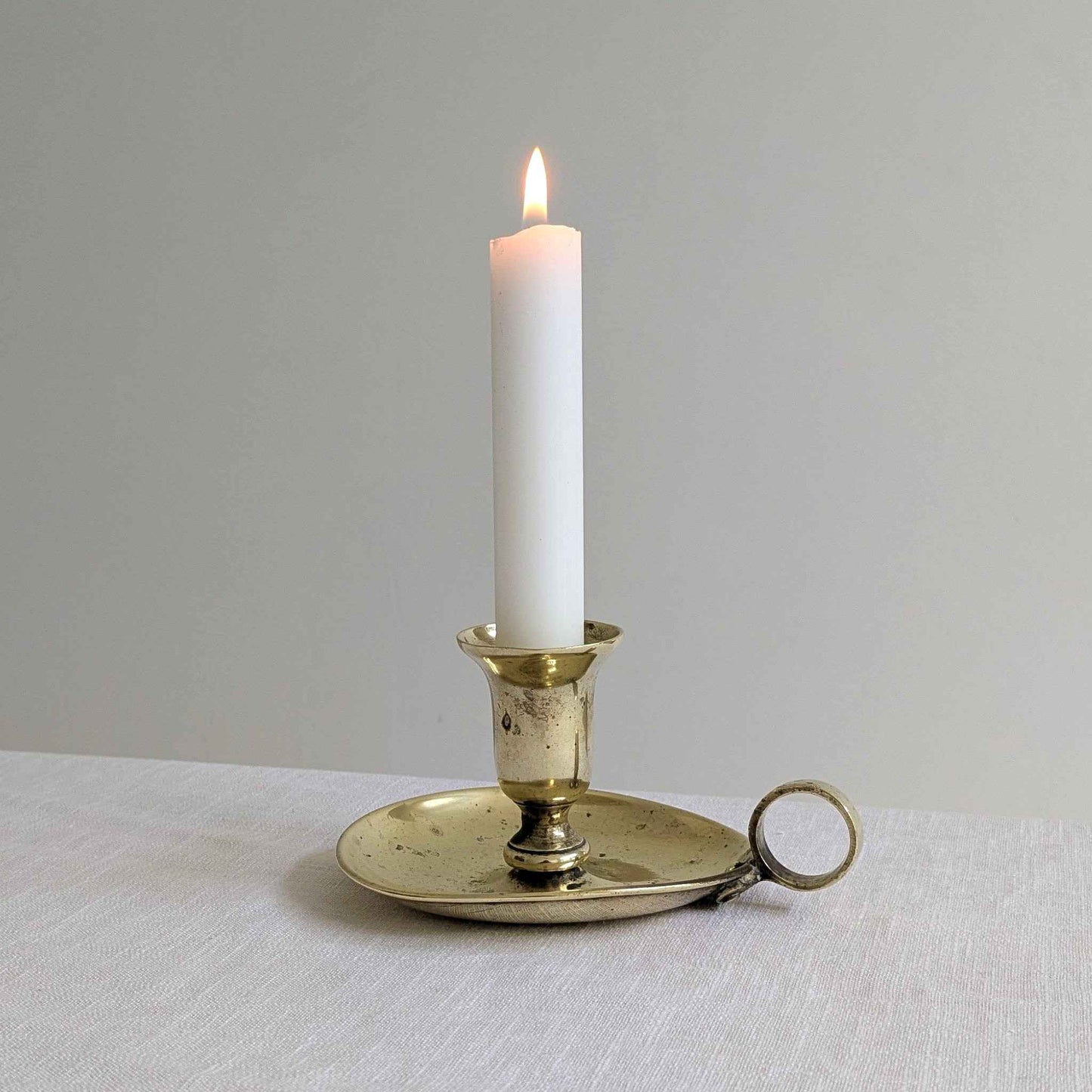 Aged Brass Chamberstick