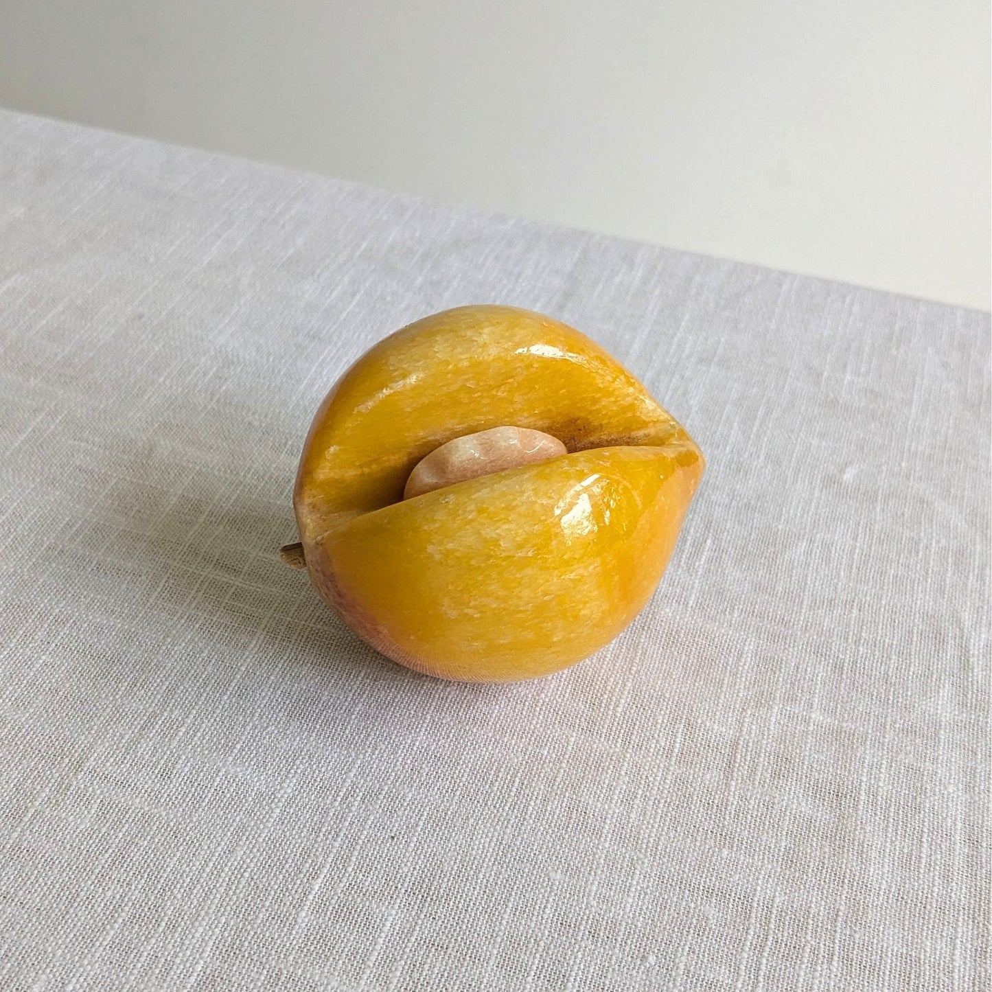Mid Century Alabaster Peach