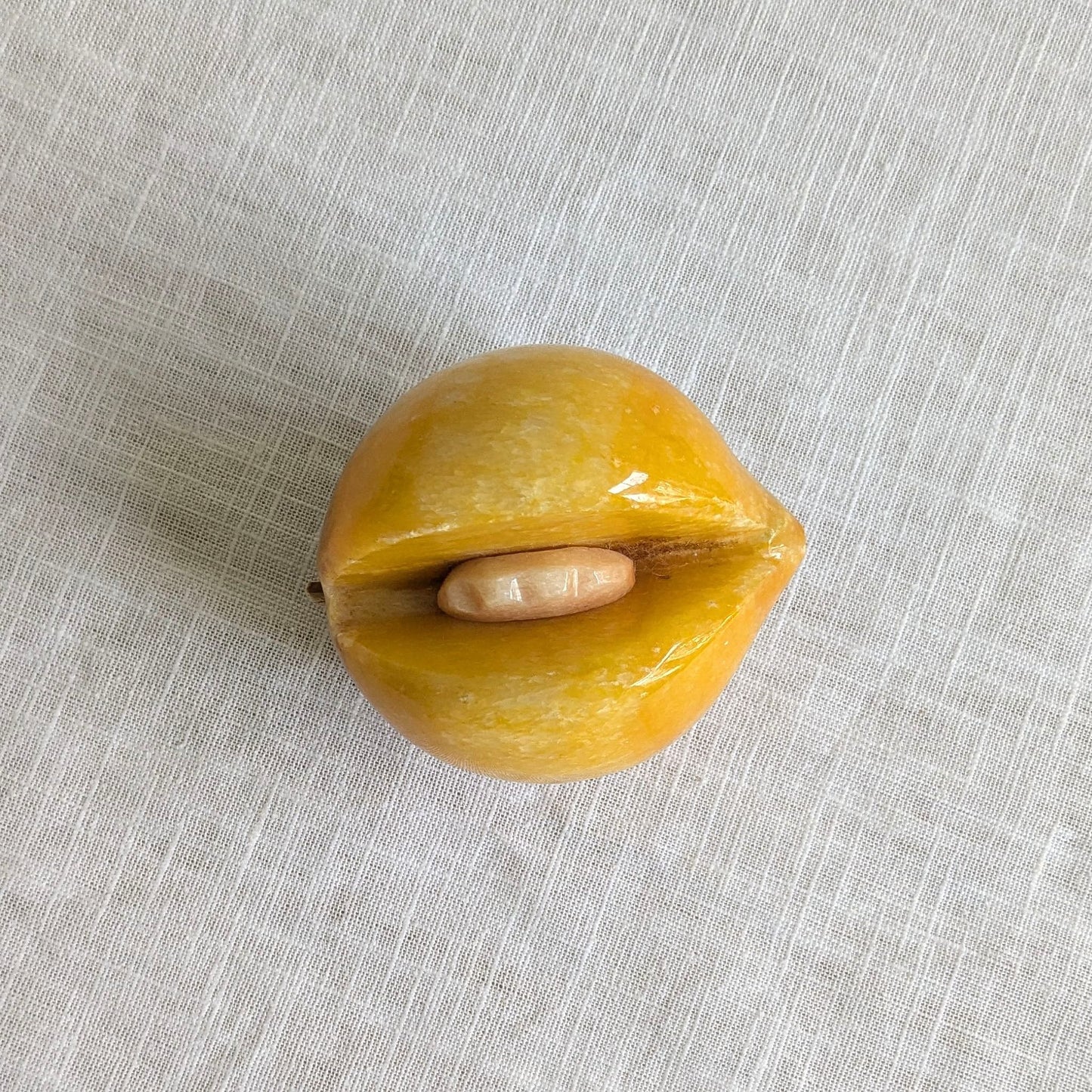 Mid Century Alabaster Peach