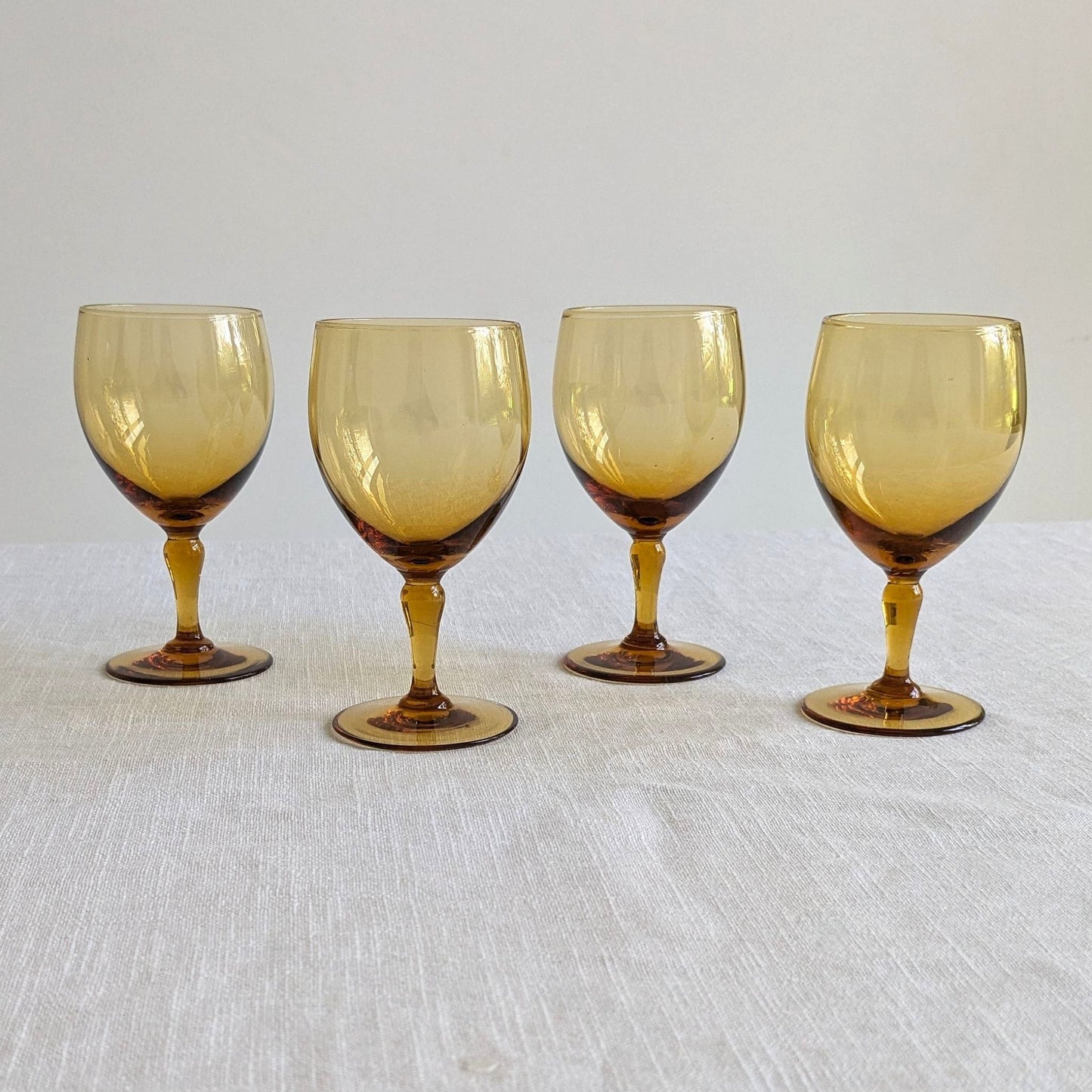 Mid Century Amber Glasses