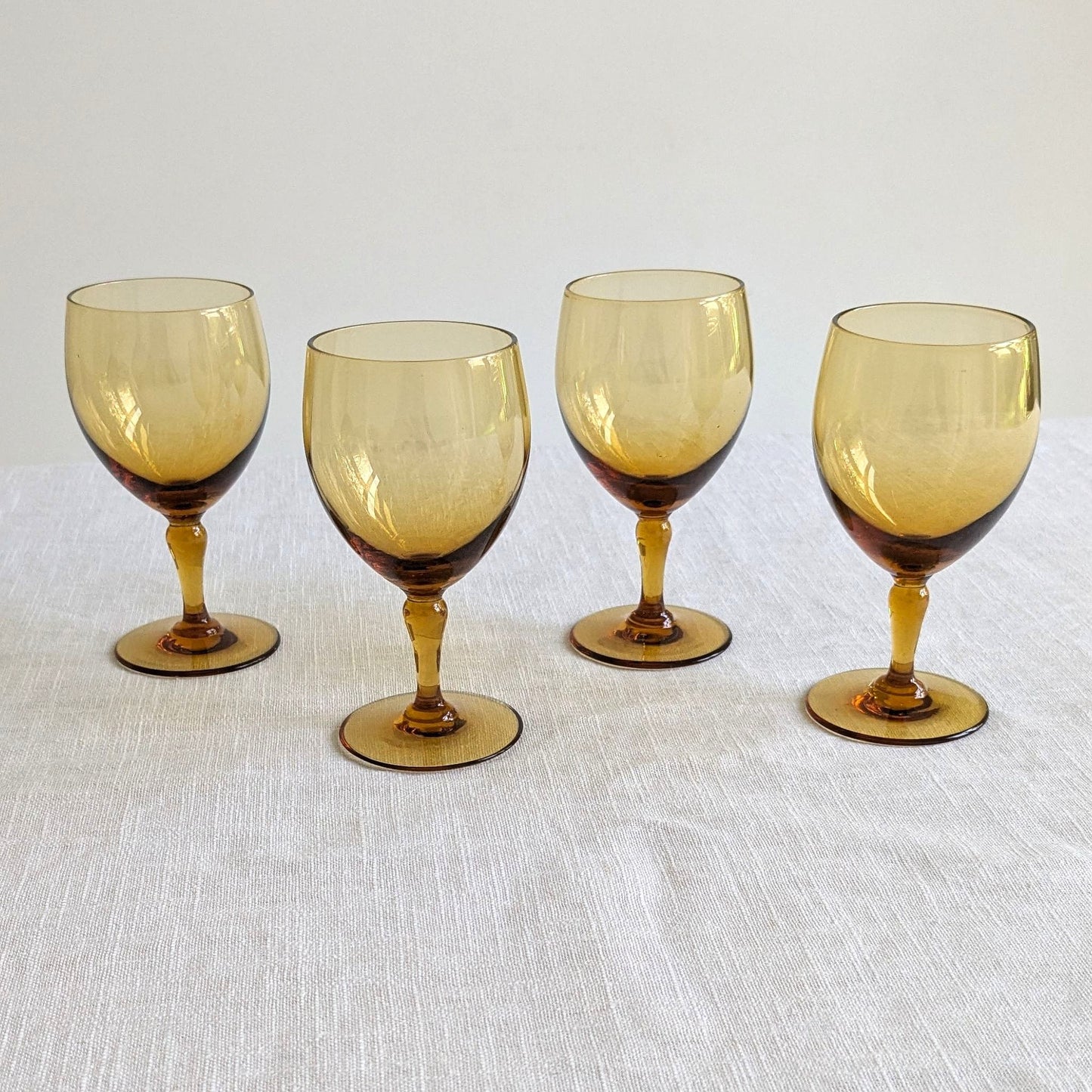 Mid Century Amber Glasses