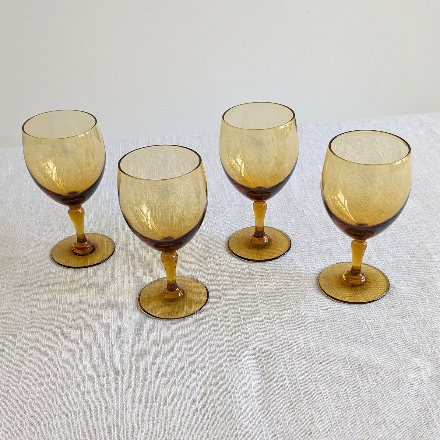Mid Century Amber Glasses