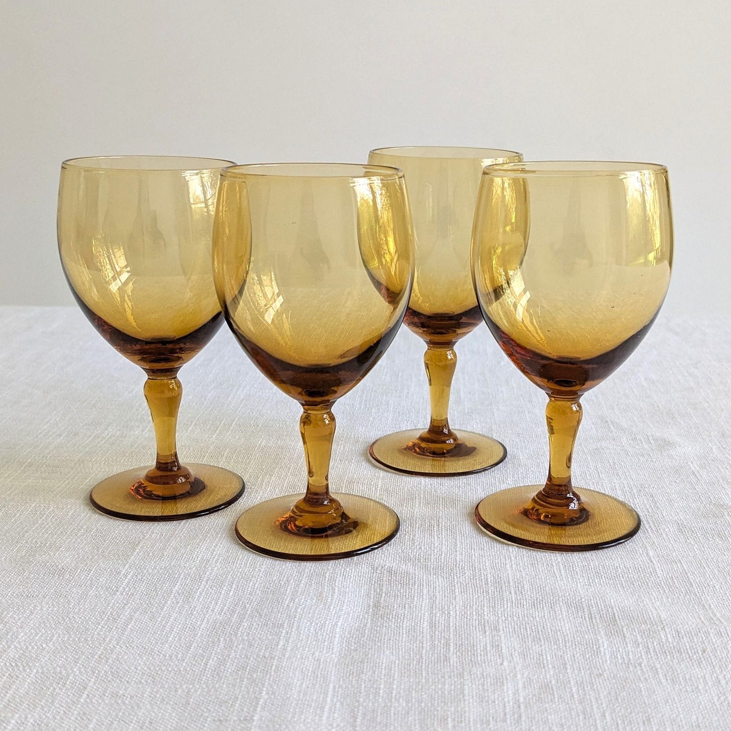 Mid Century Amber Glasses