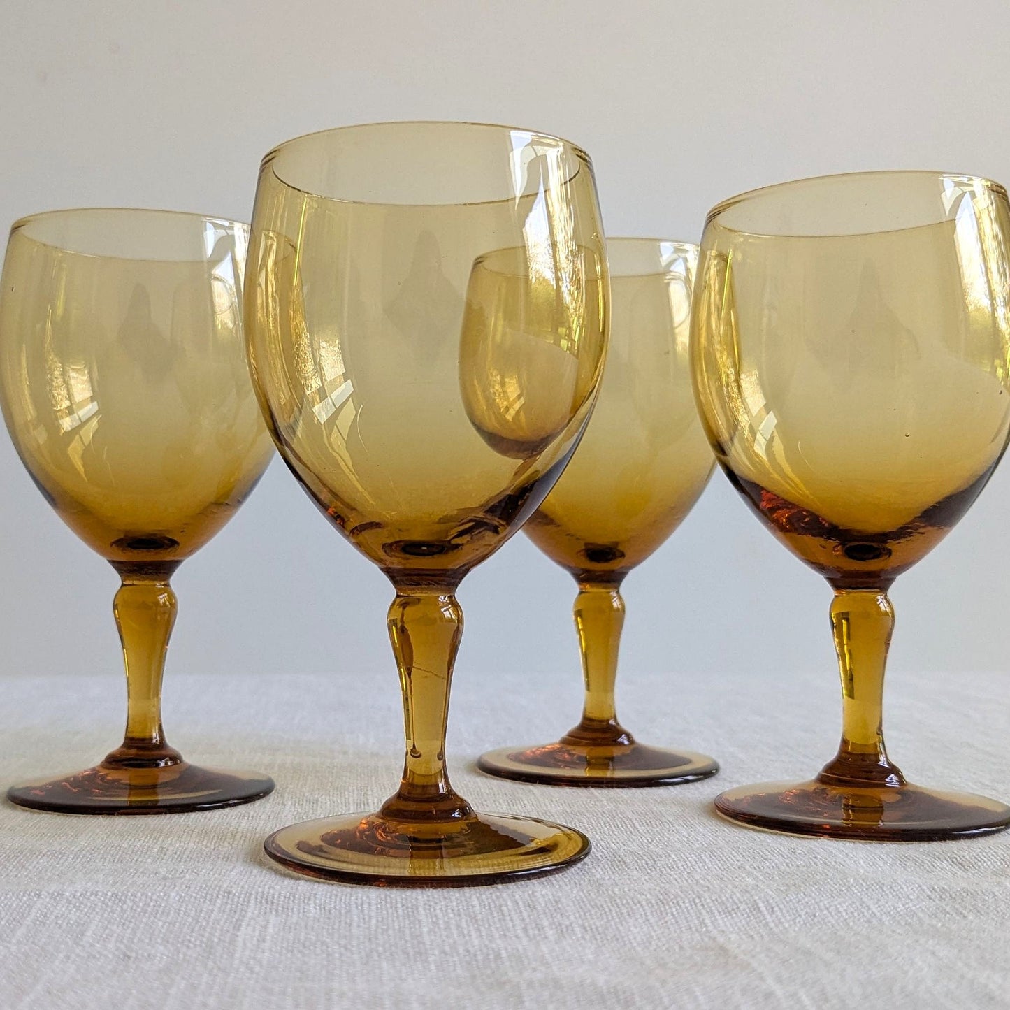Mid Century Amber Glasses