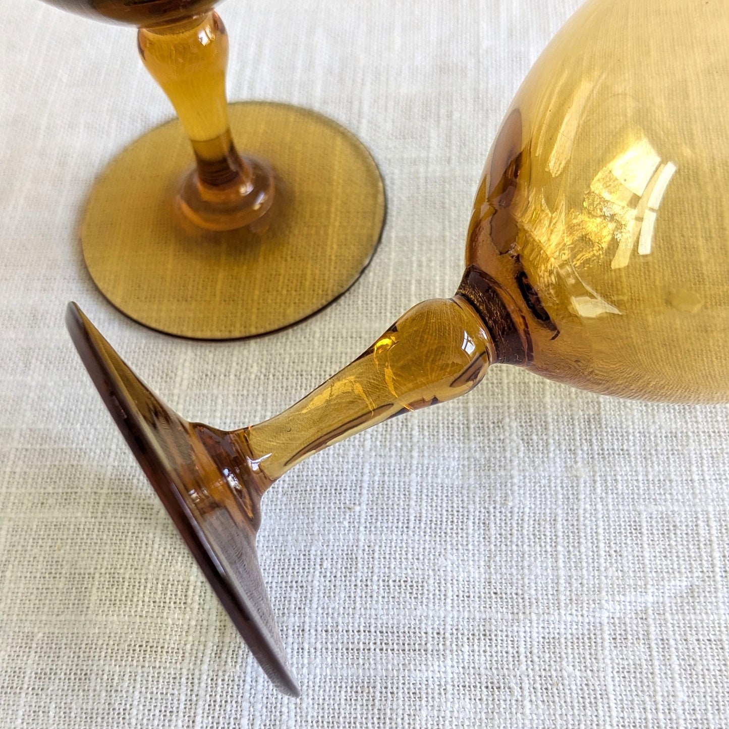 Mid Century Amber Glasses