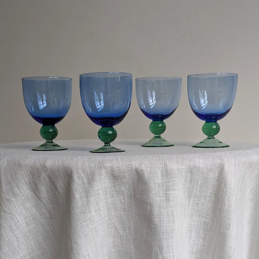 Art Glass Wine Goblets