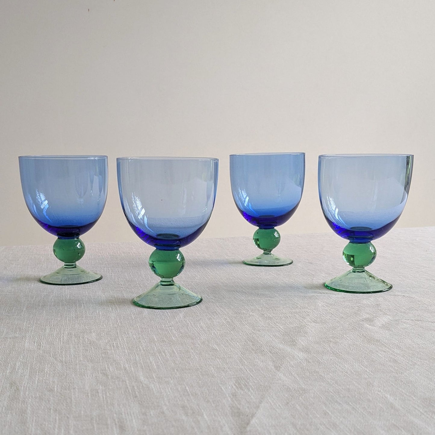 Art Glass Wine Goblets