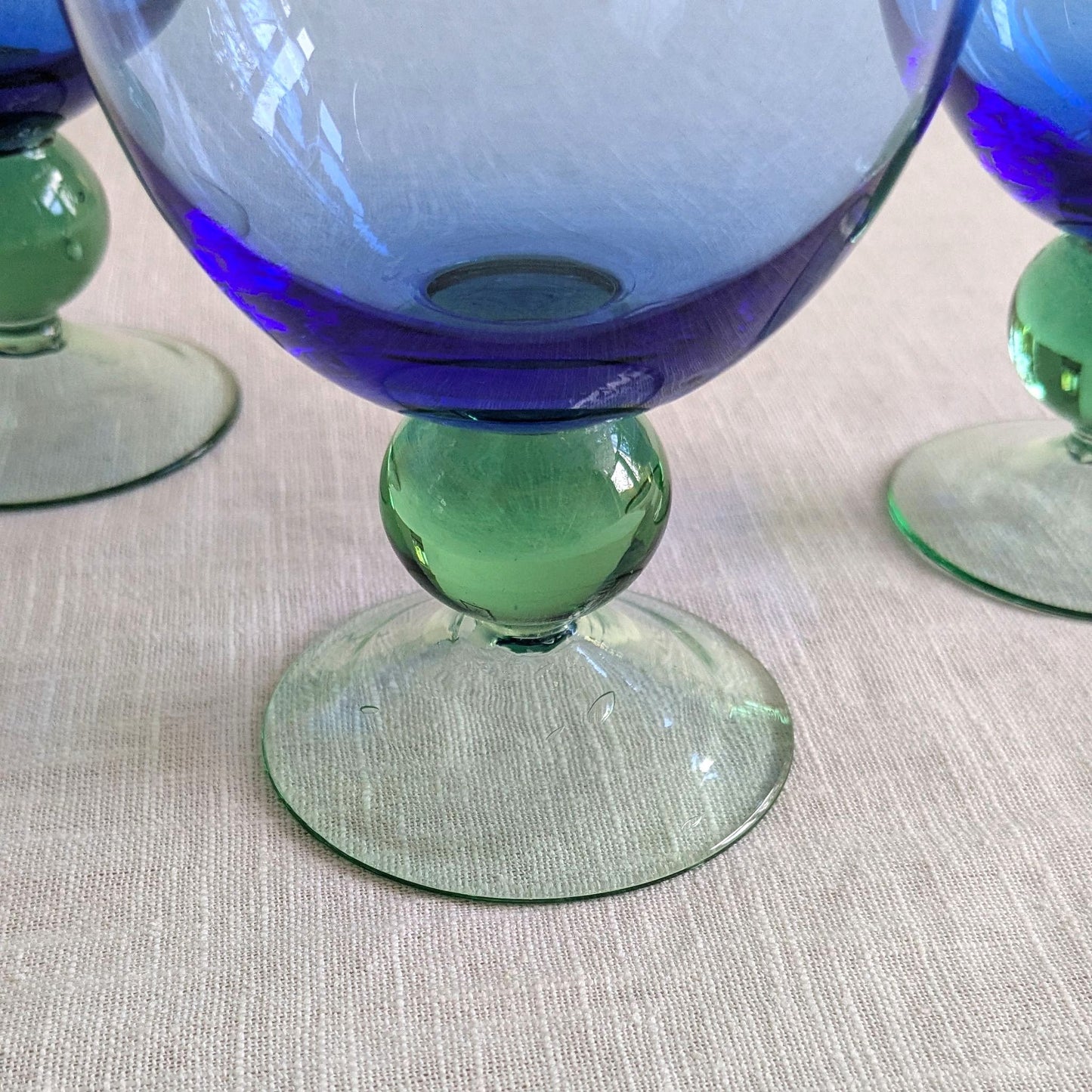 Art Glass Wine Goblets