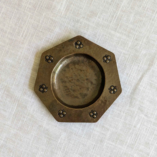 Arts & Crafts Punched Copper Dish