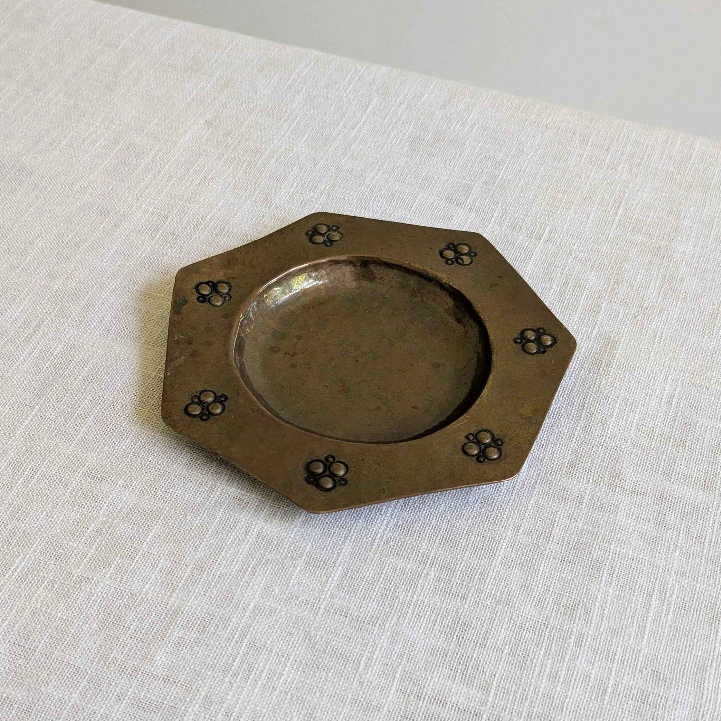 Arts & Crafts Punched Copper Dish
