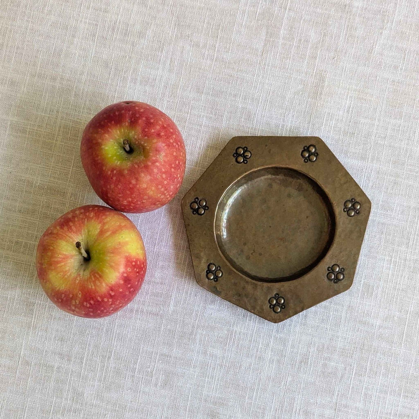 Arts & Crafts Punched Copper Dish