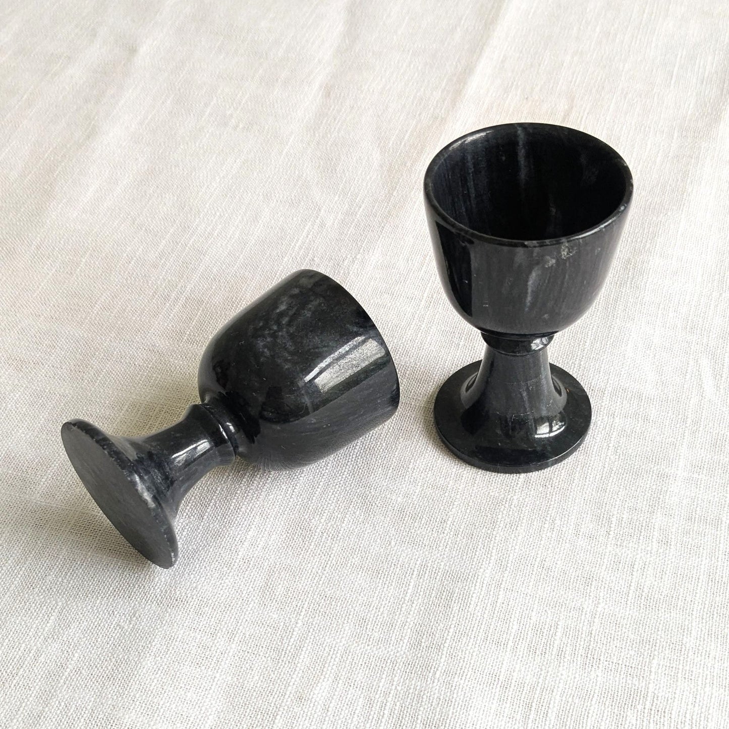 Black Marble Egg Cups