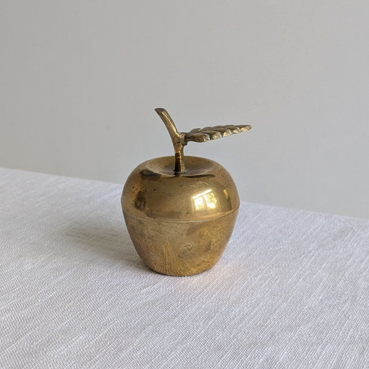 Brass Apple Trinket Pot