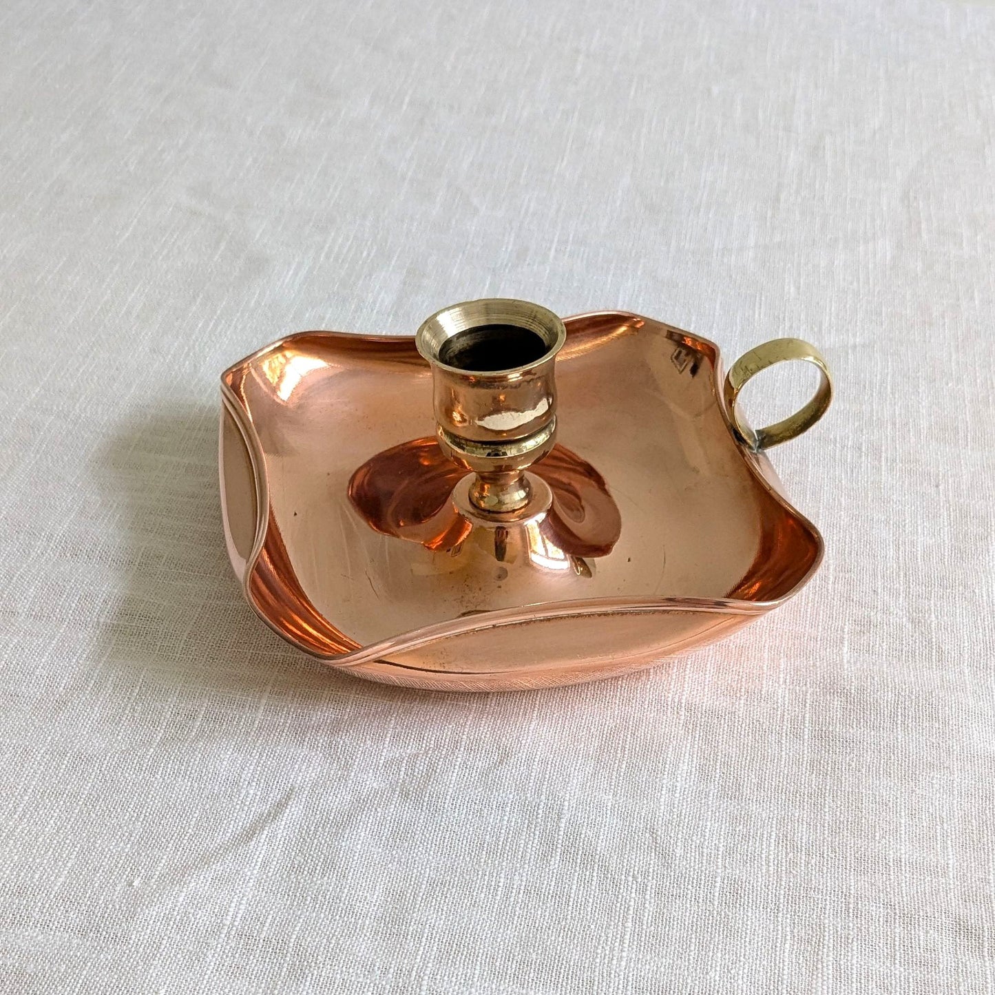 Copper & Brass Candle Holder