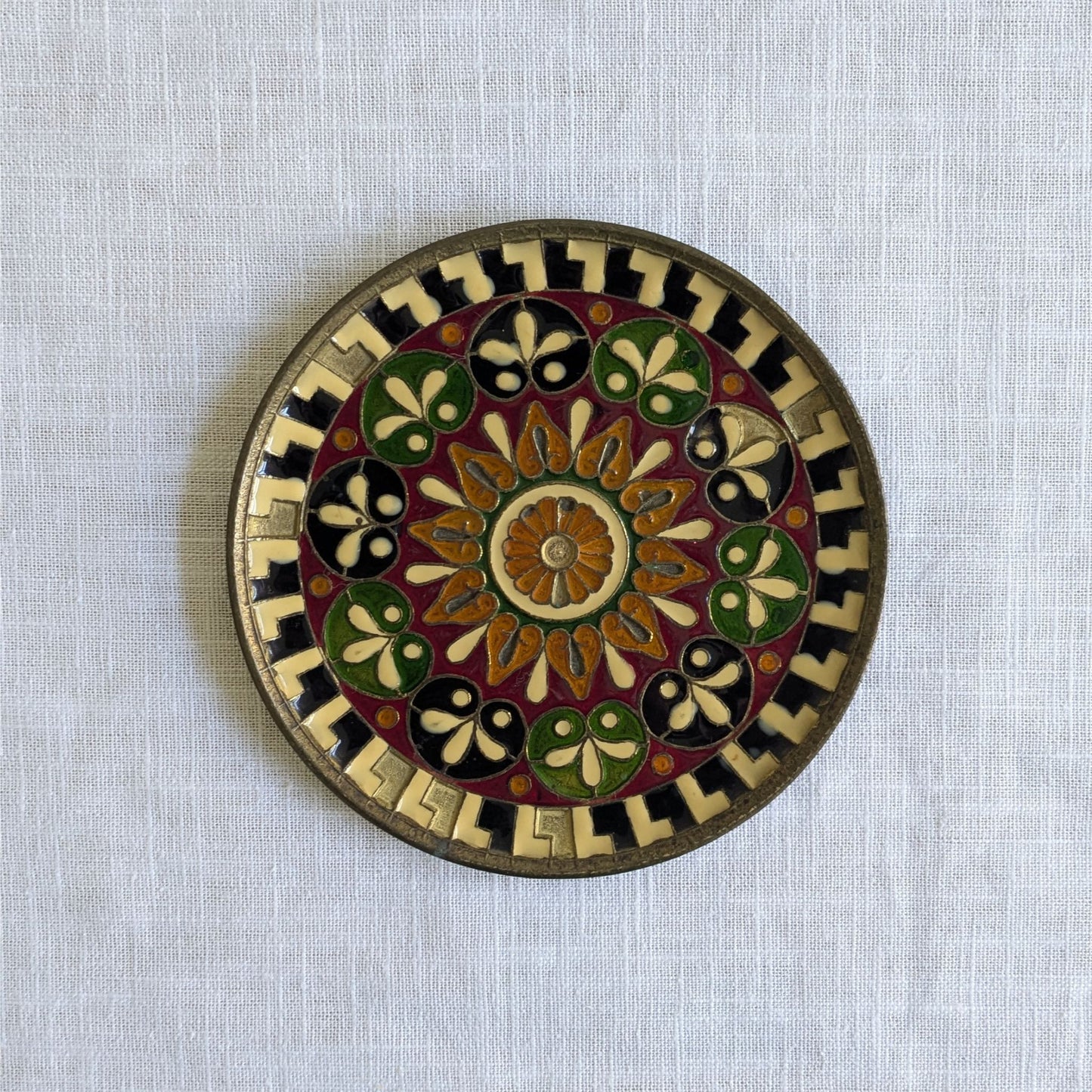 Brass Mandala Plates Pair