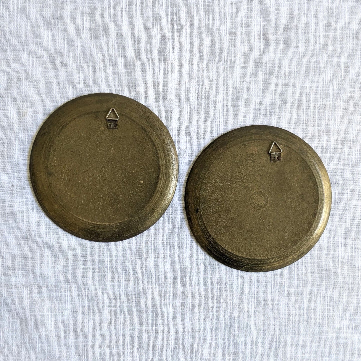 Brass Mandala Plates Pair