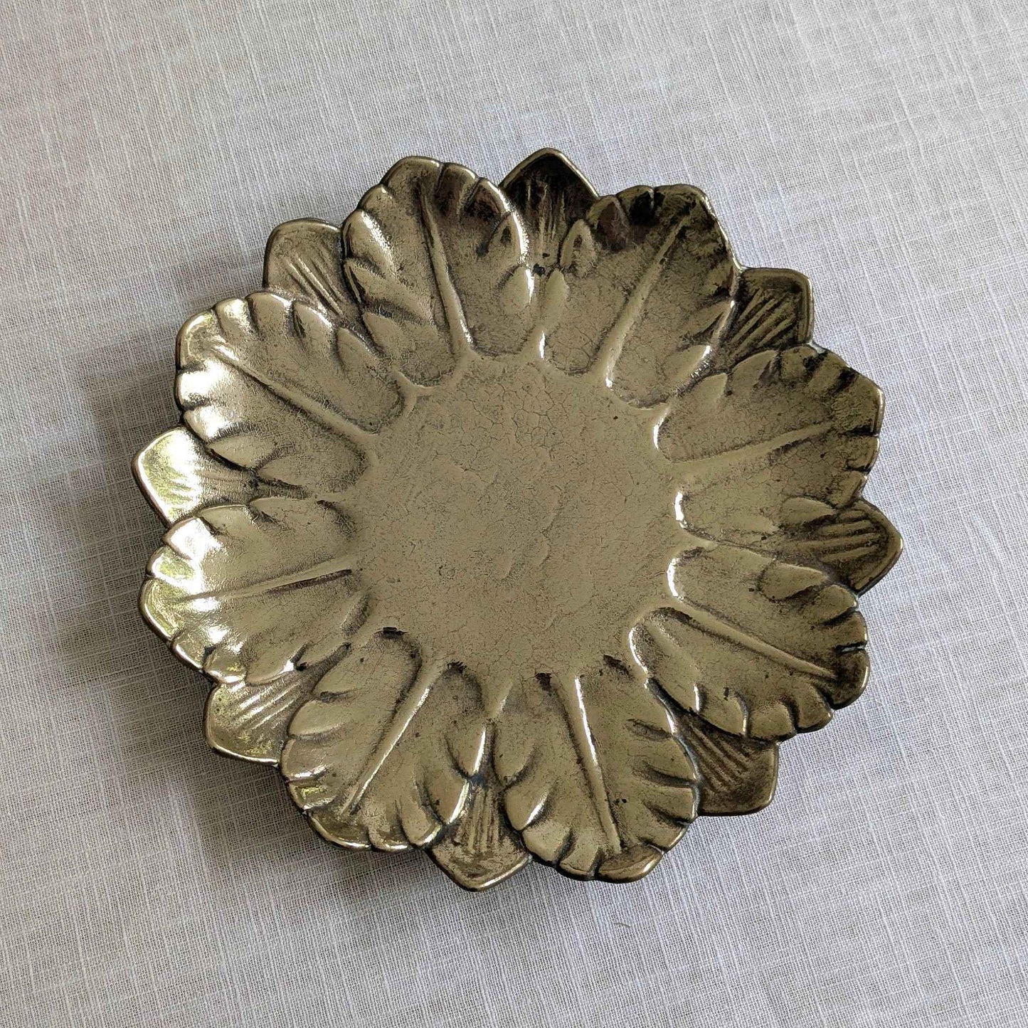 Brass Flower Dish