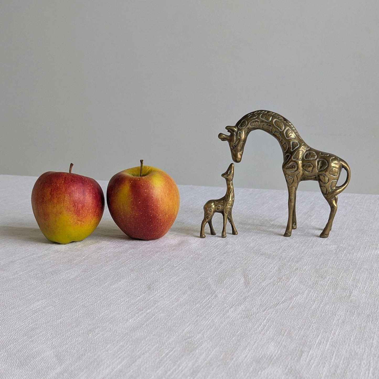 Mother & Baby Brass Giraffes
