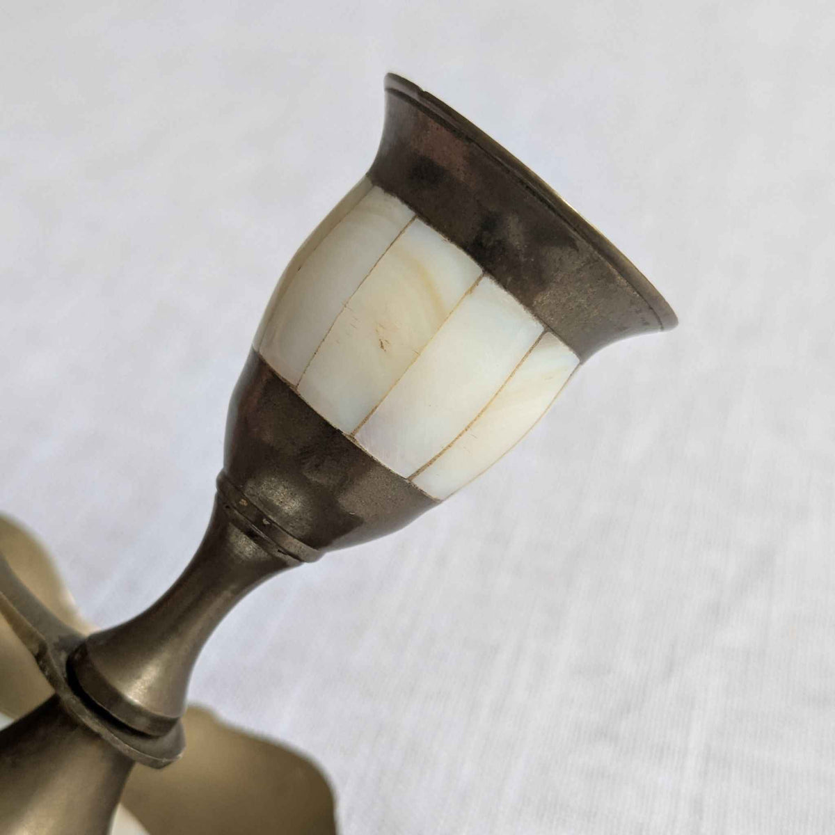 Brass and Mother of Pearl Chamberstick