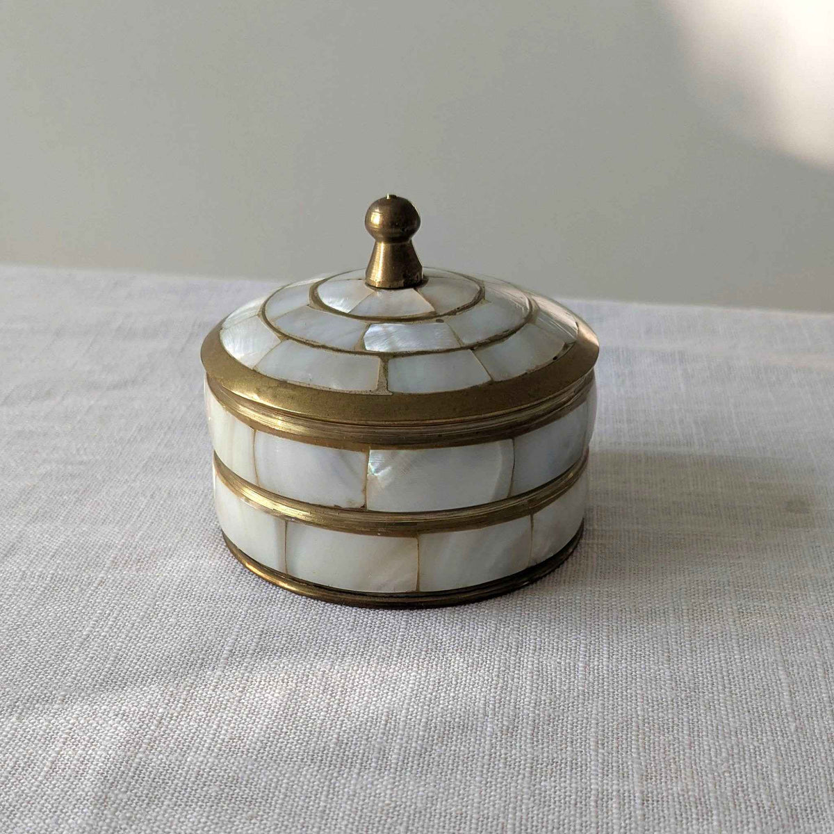 Brass & Mother of Pearl Box