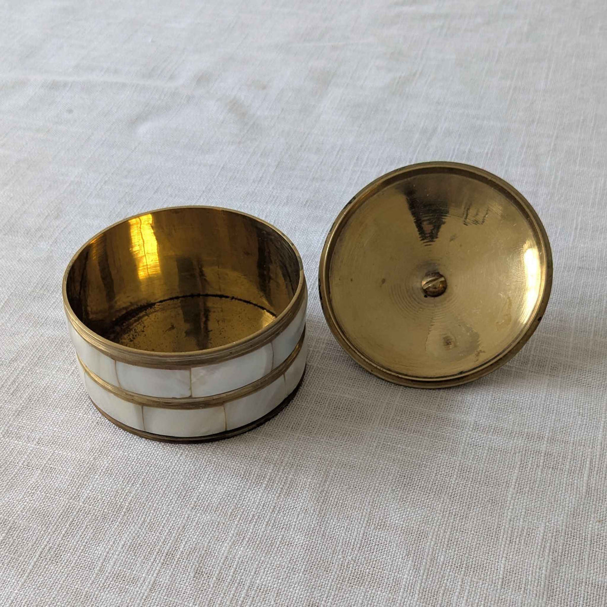 Brass & Mother of Pearl Box