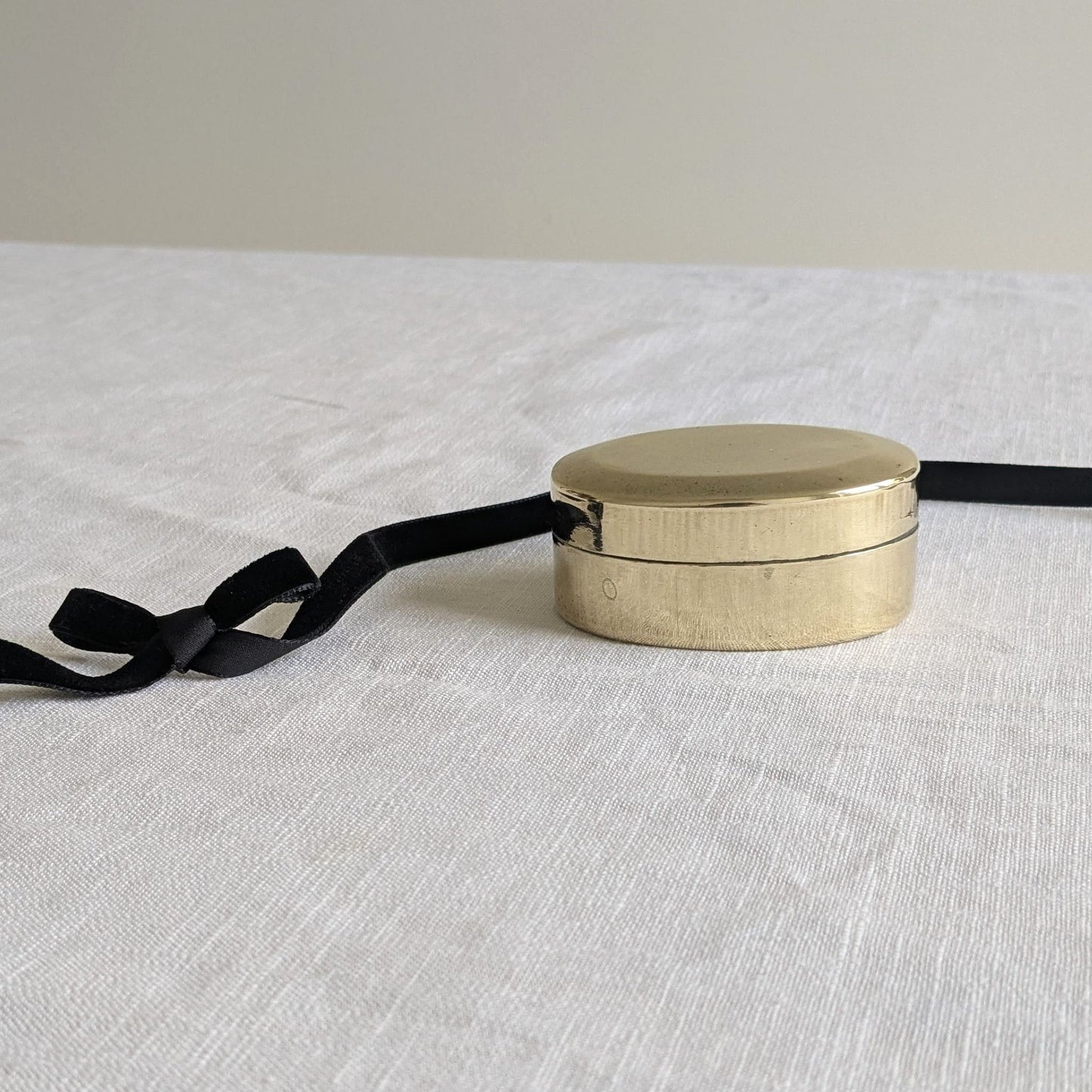 Oval Brass Trinket Box