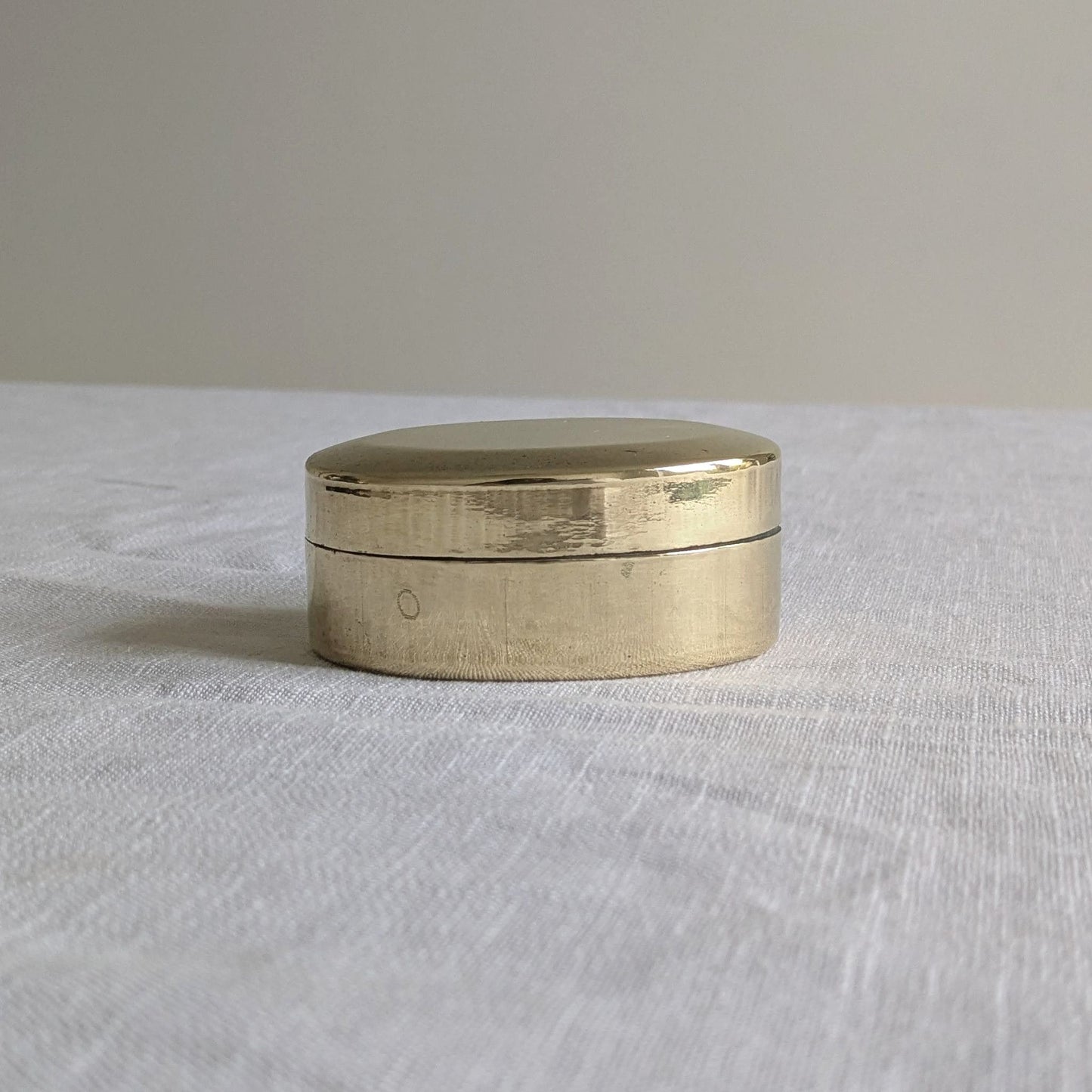 Oval Brass Trinket Box