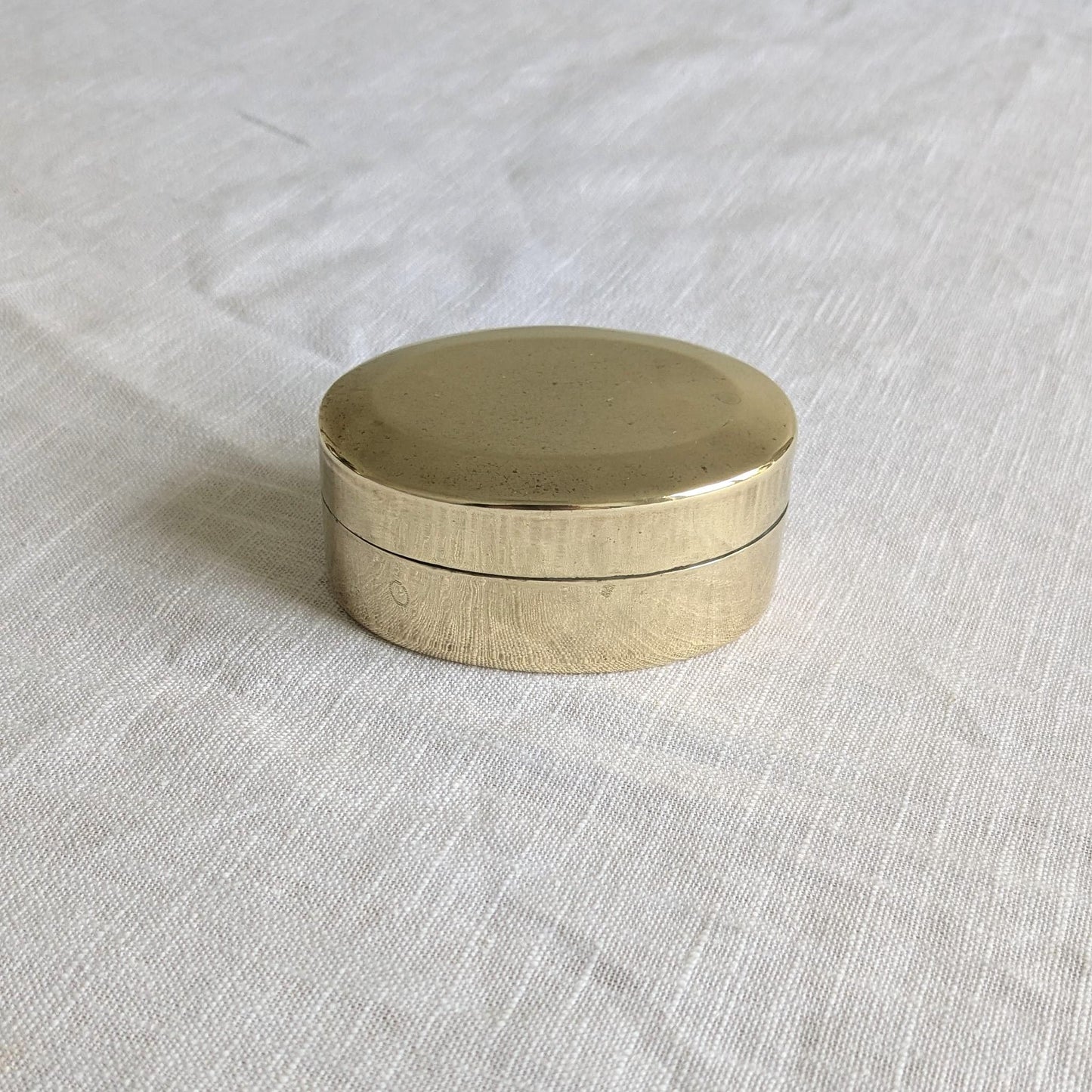 Oval Brass Trinket Box
