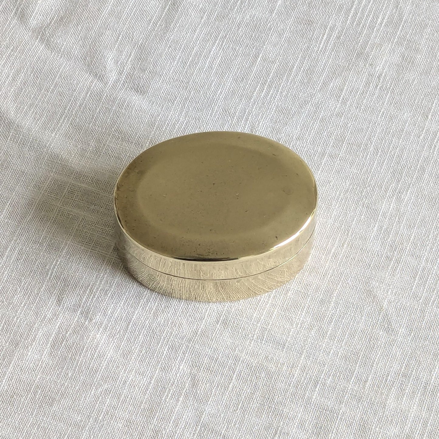 Oval Brass Trinket Box