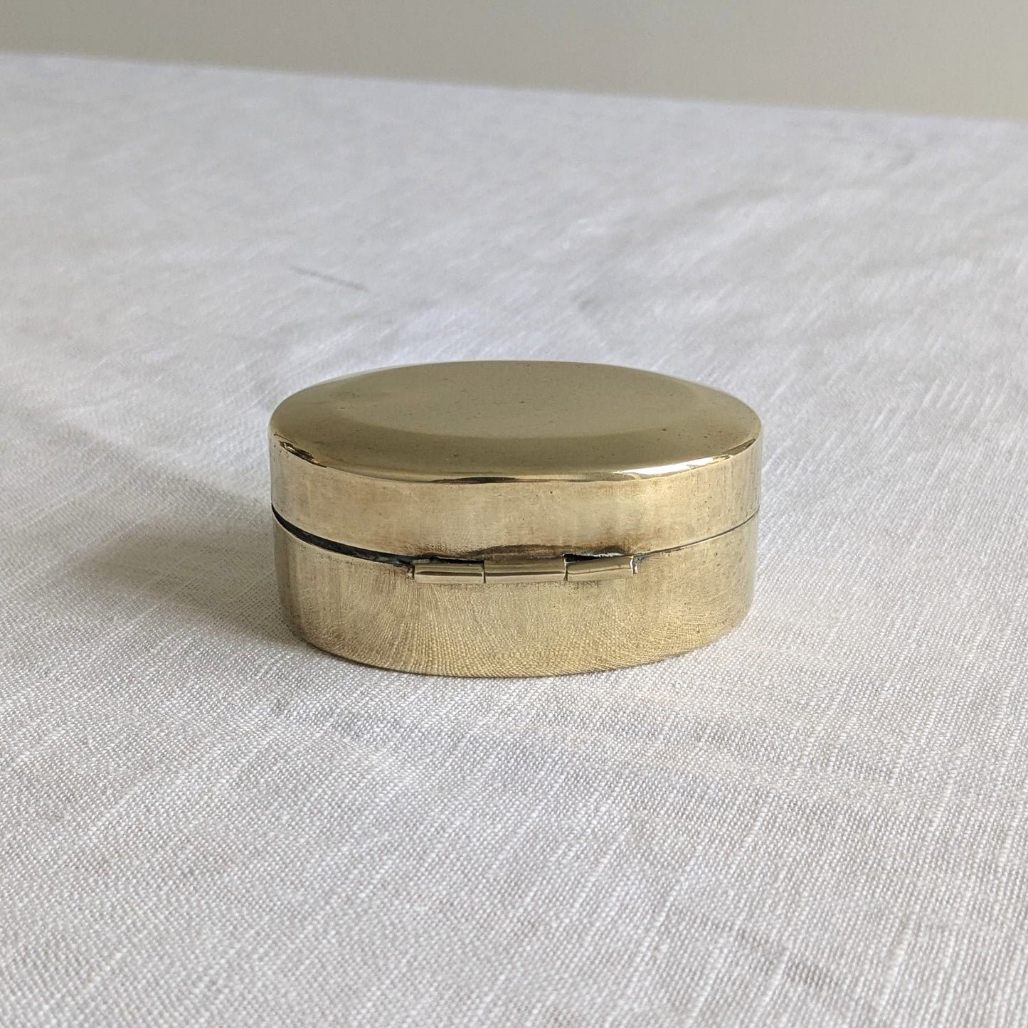 Oval Brass Trinket Box